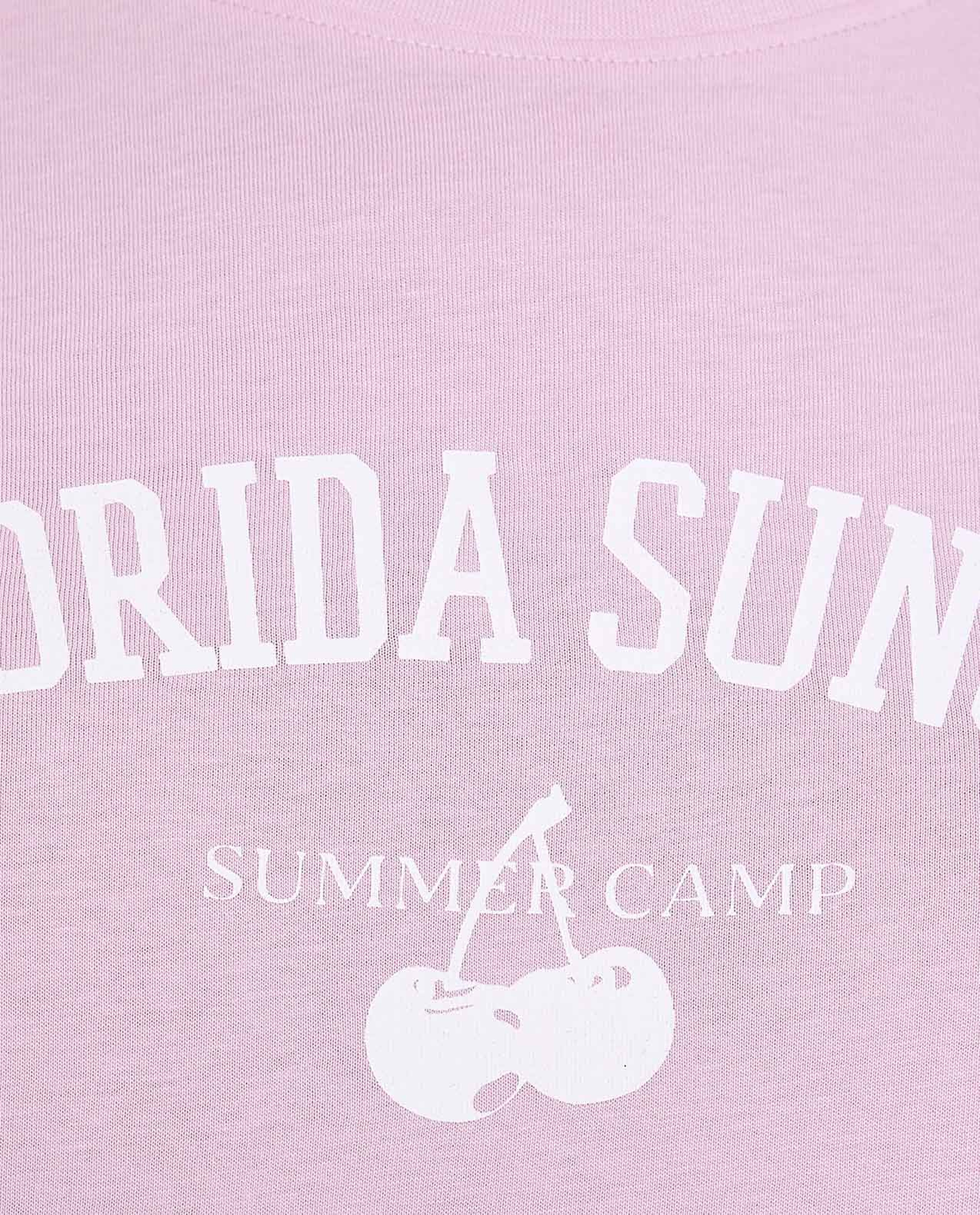 Printed T-Shirt with Crew Neck and Short Sleeves