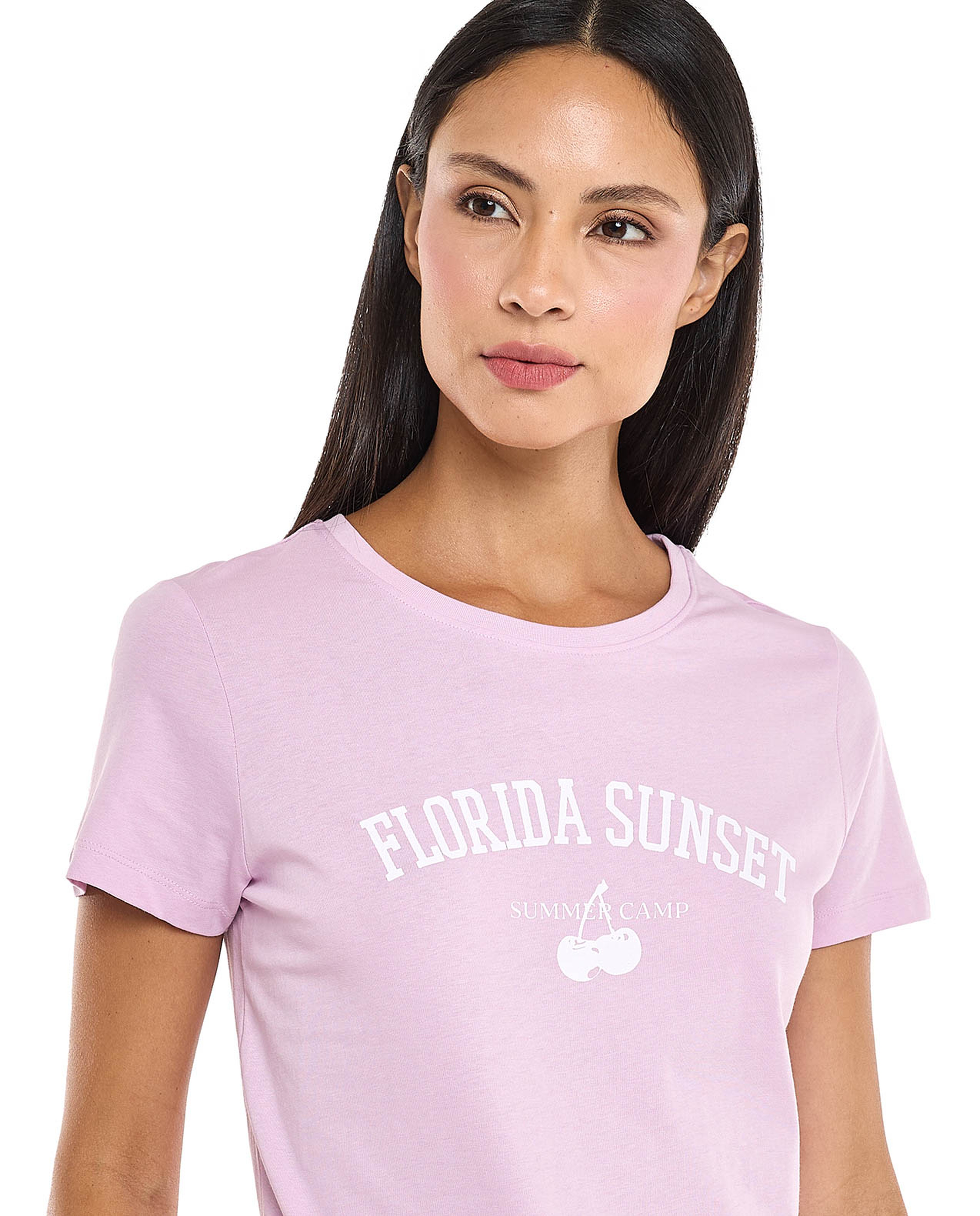 Printed T-Shirt with Crew Neck and Short Sleeves