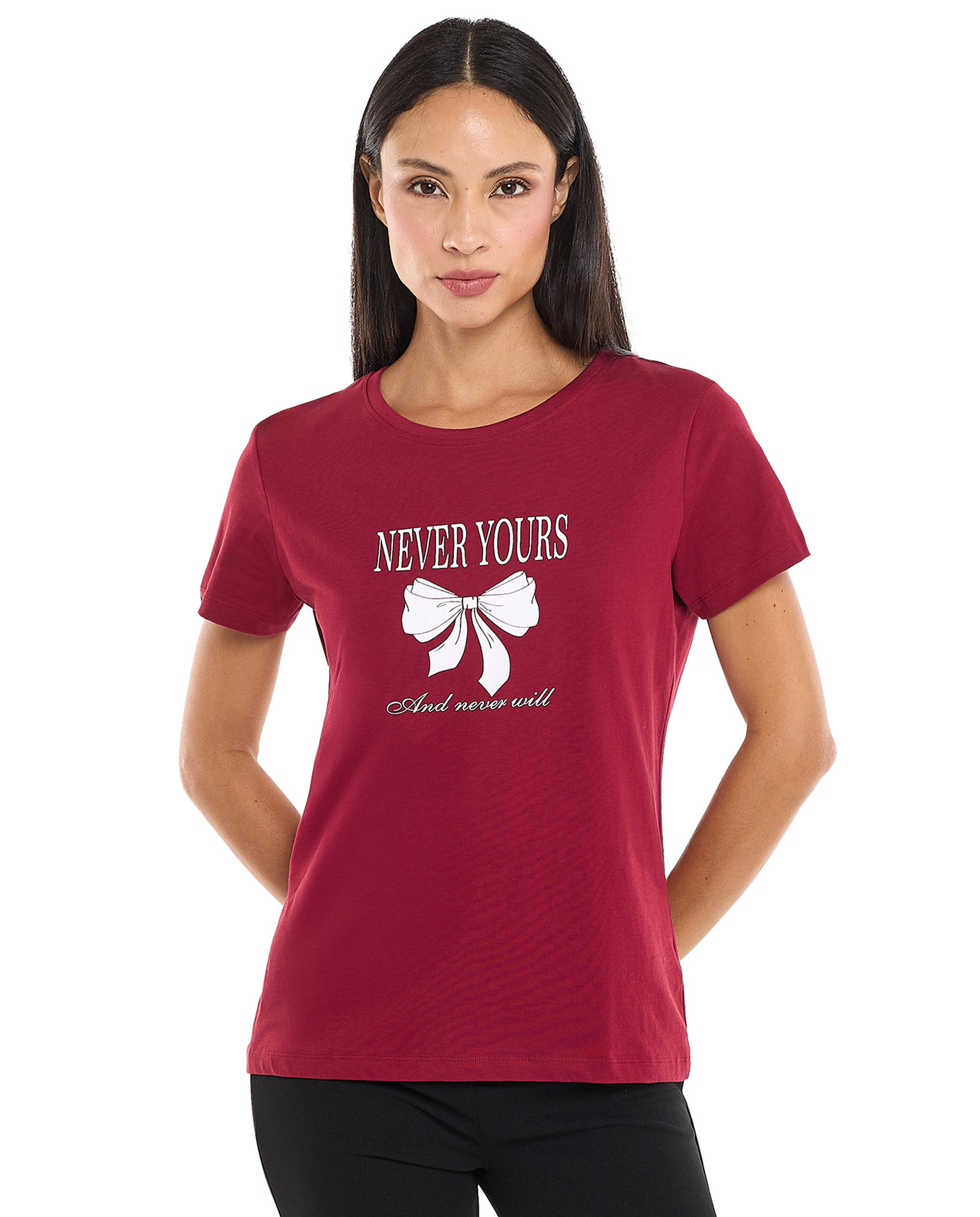 Printed T-Shirt with Crew Neck and Short Sleeves