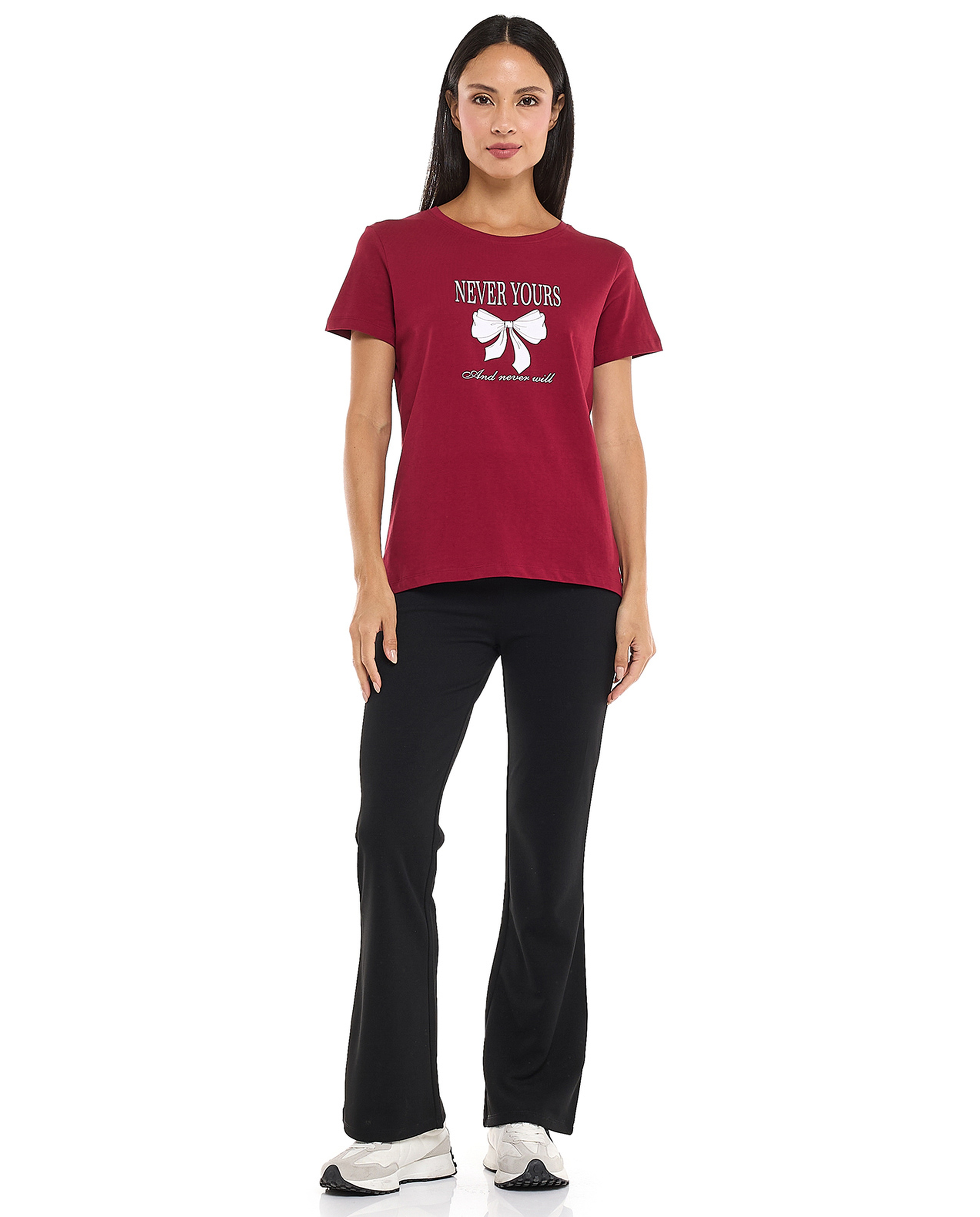 Printed T-Shirt with Crew Neck and Short Sleeves