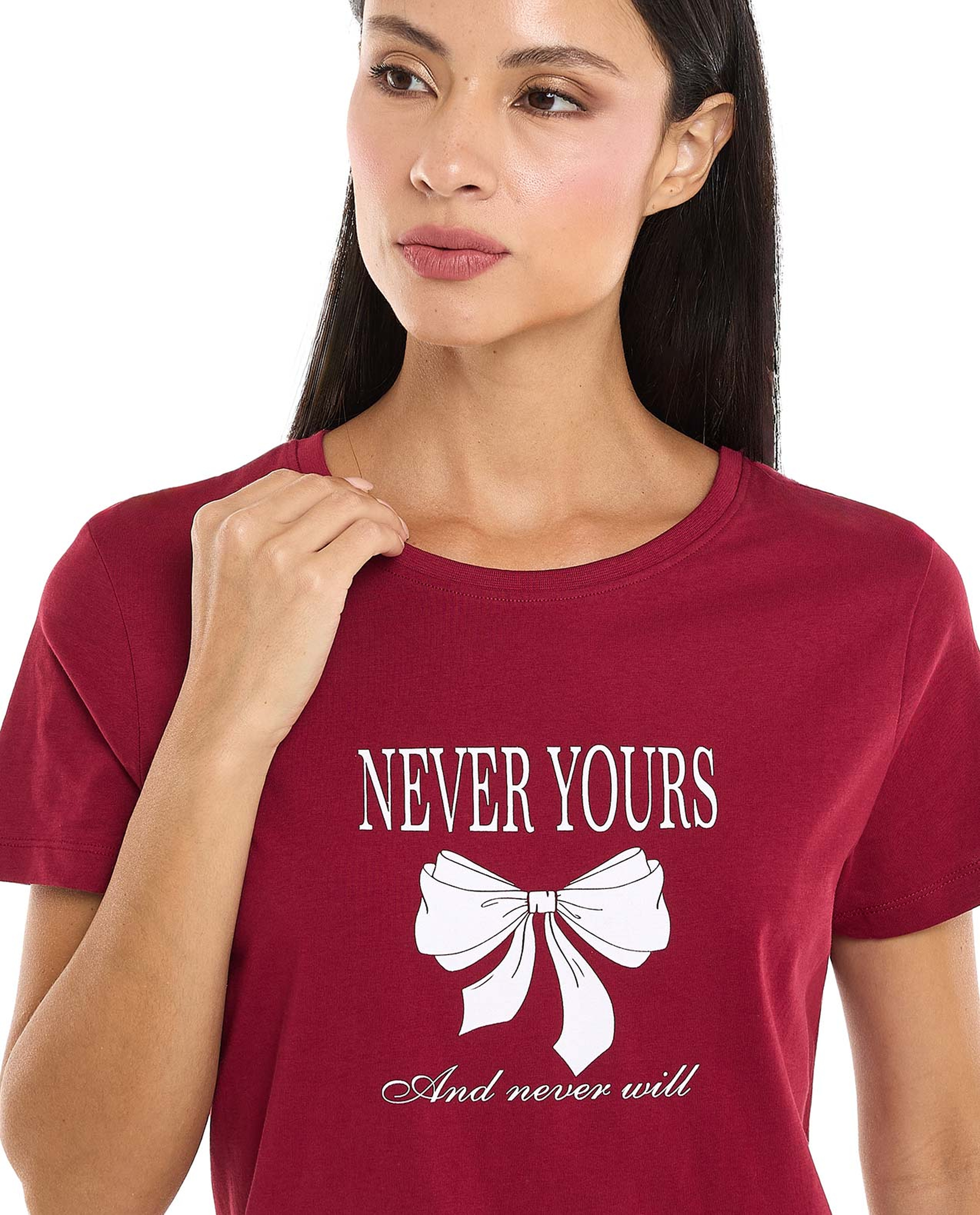 Printed T-Shirt with Crew Neck and Short Sleeves