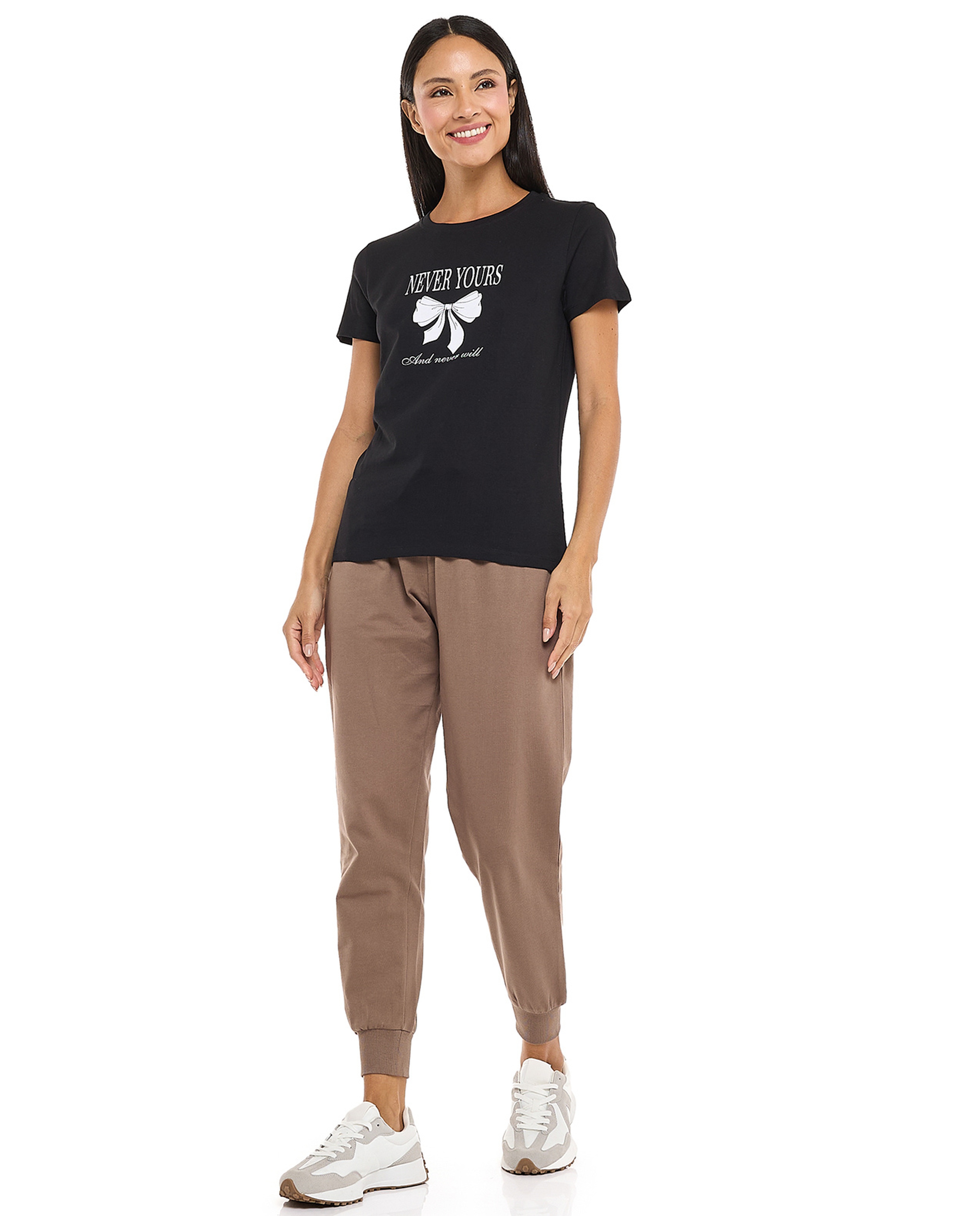 Printed T-Shirt with Crew Neck and Short Sleeves