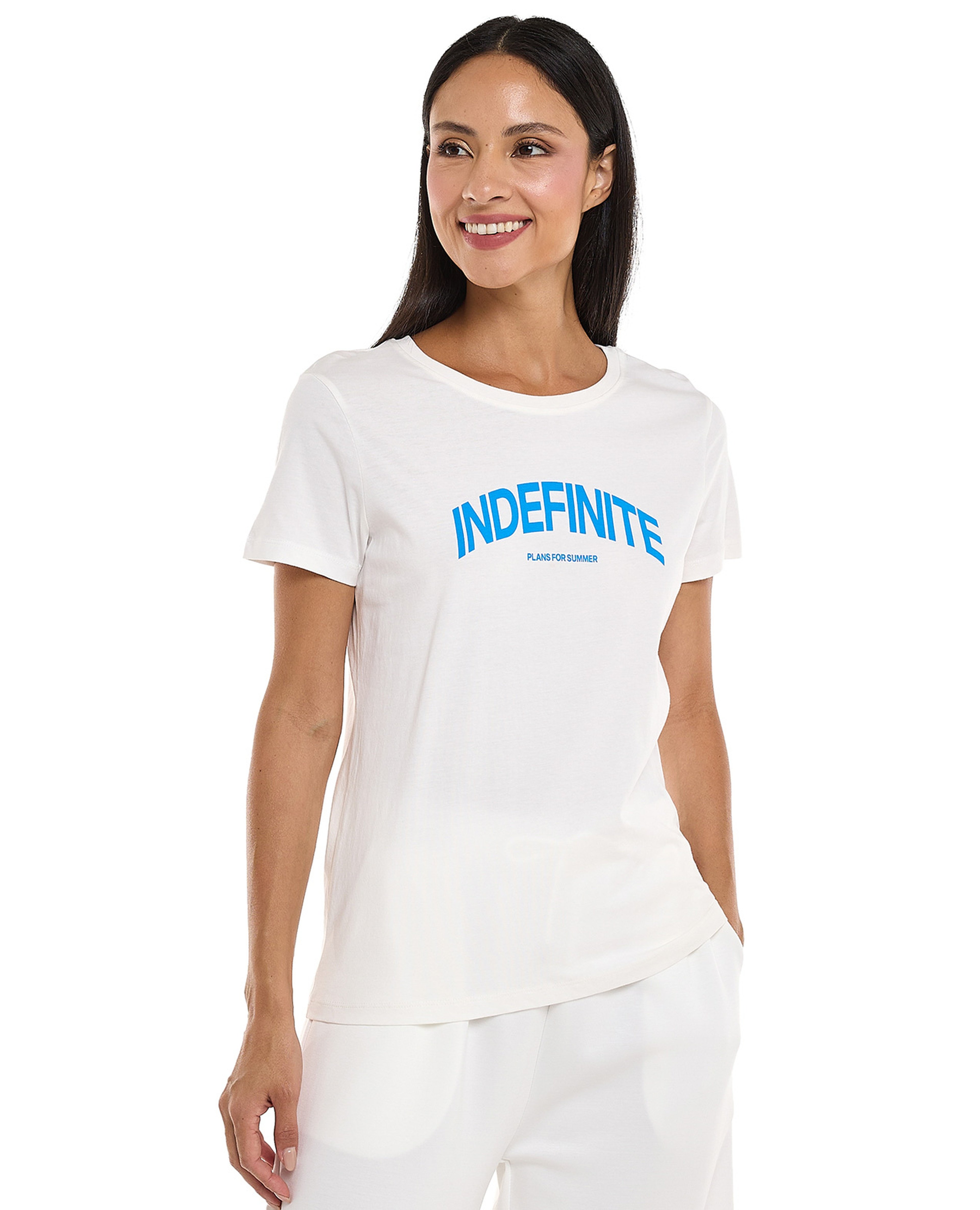 Printed T-Shirt with Crew Neck and Short Sleeves