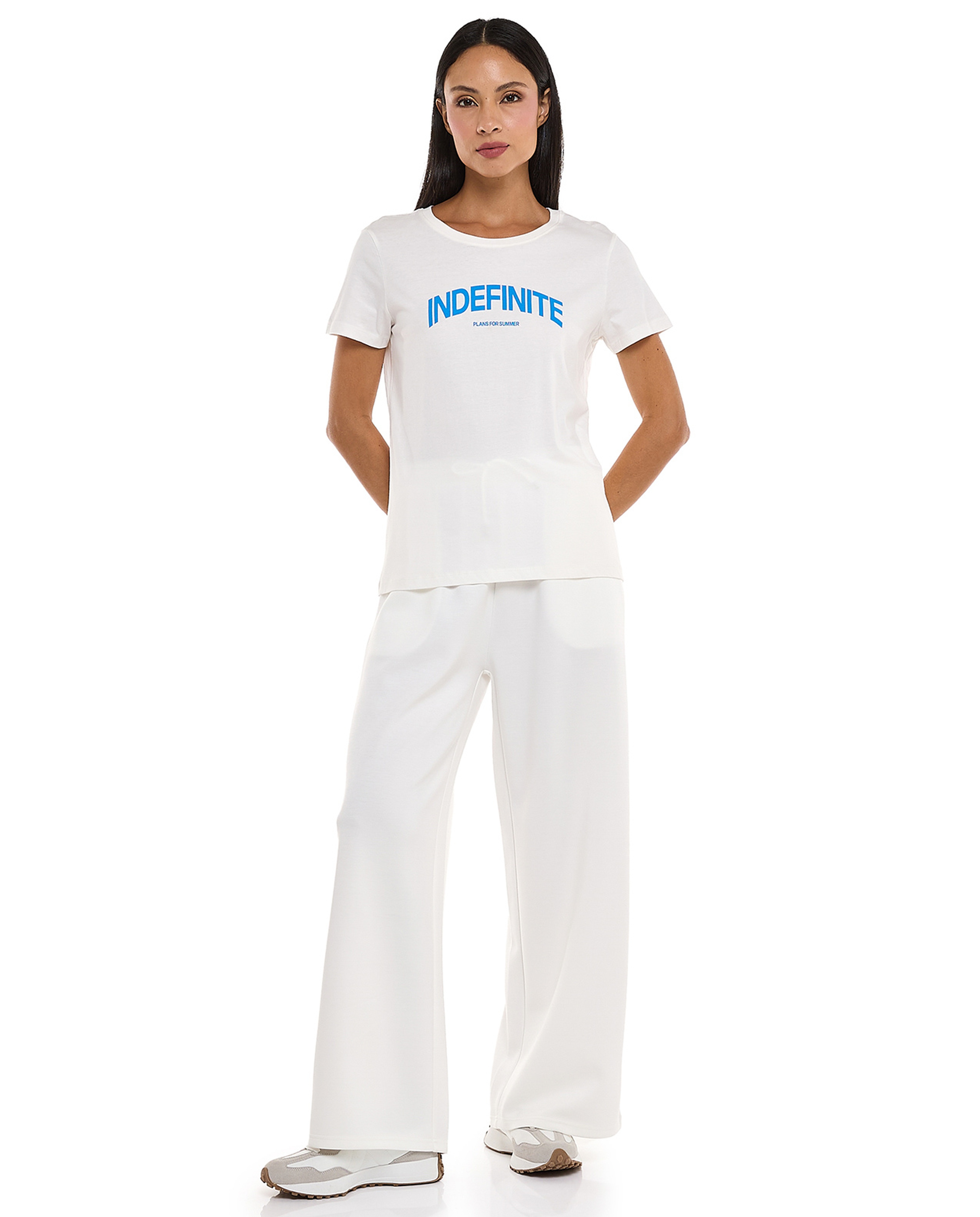 Printed T-Shirt with Crew Neck and Short Sleeves