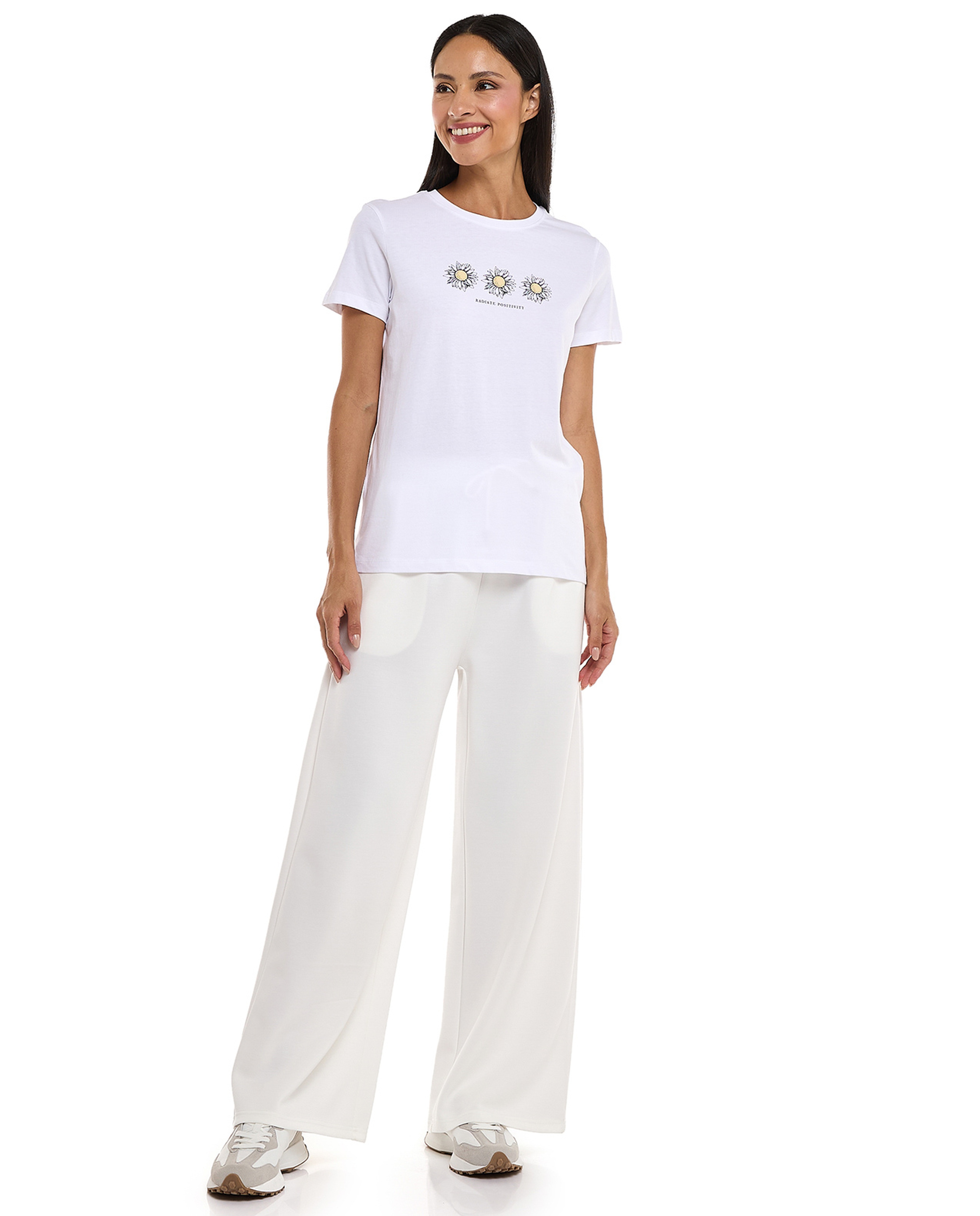 Printed T-Shirt with Crew Neck and Short Sleeves