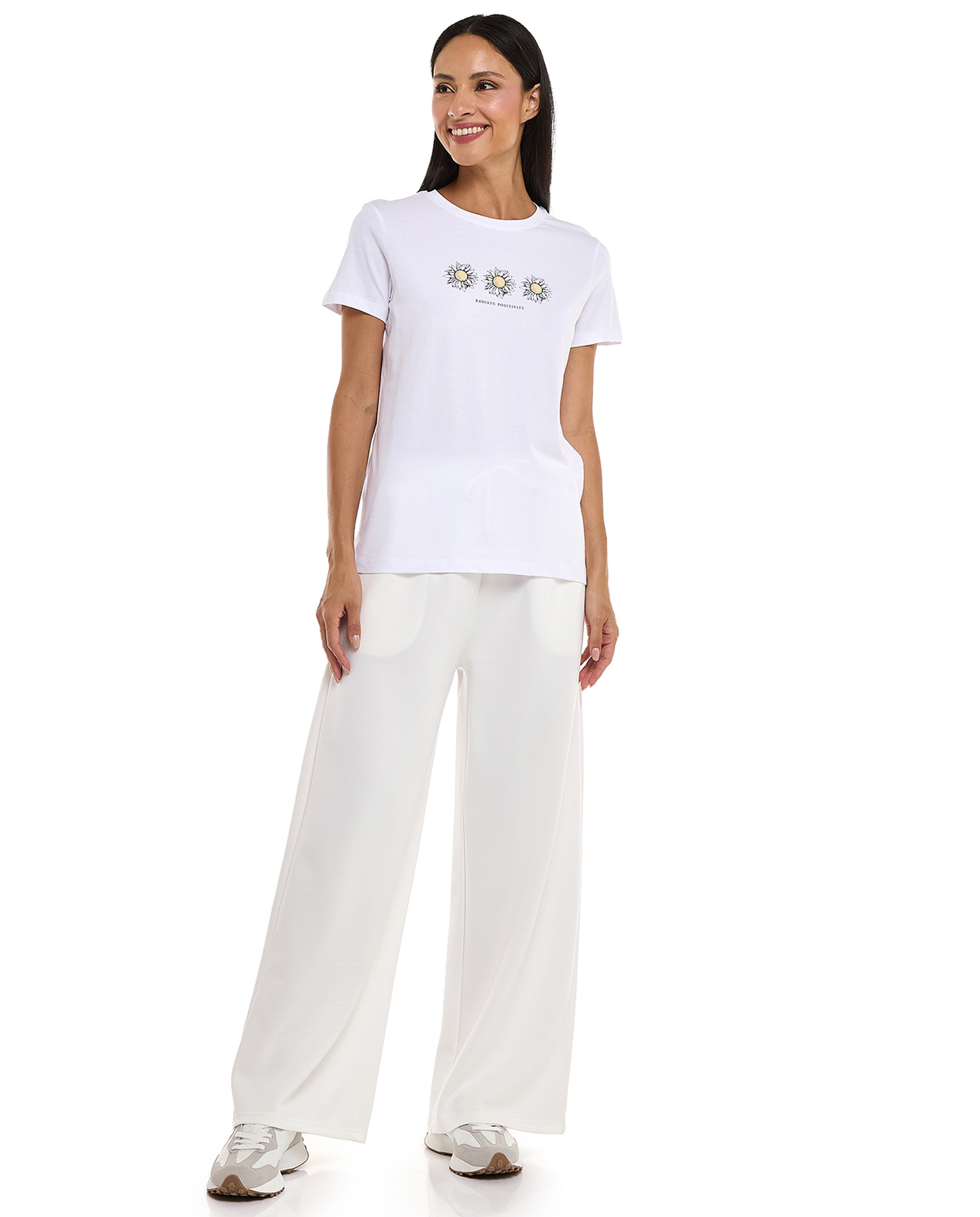 Printed T-Shirt with Crew Neck and Short Sleeves