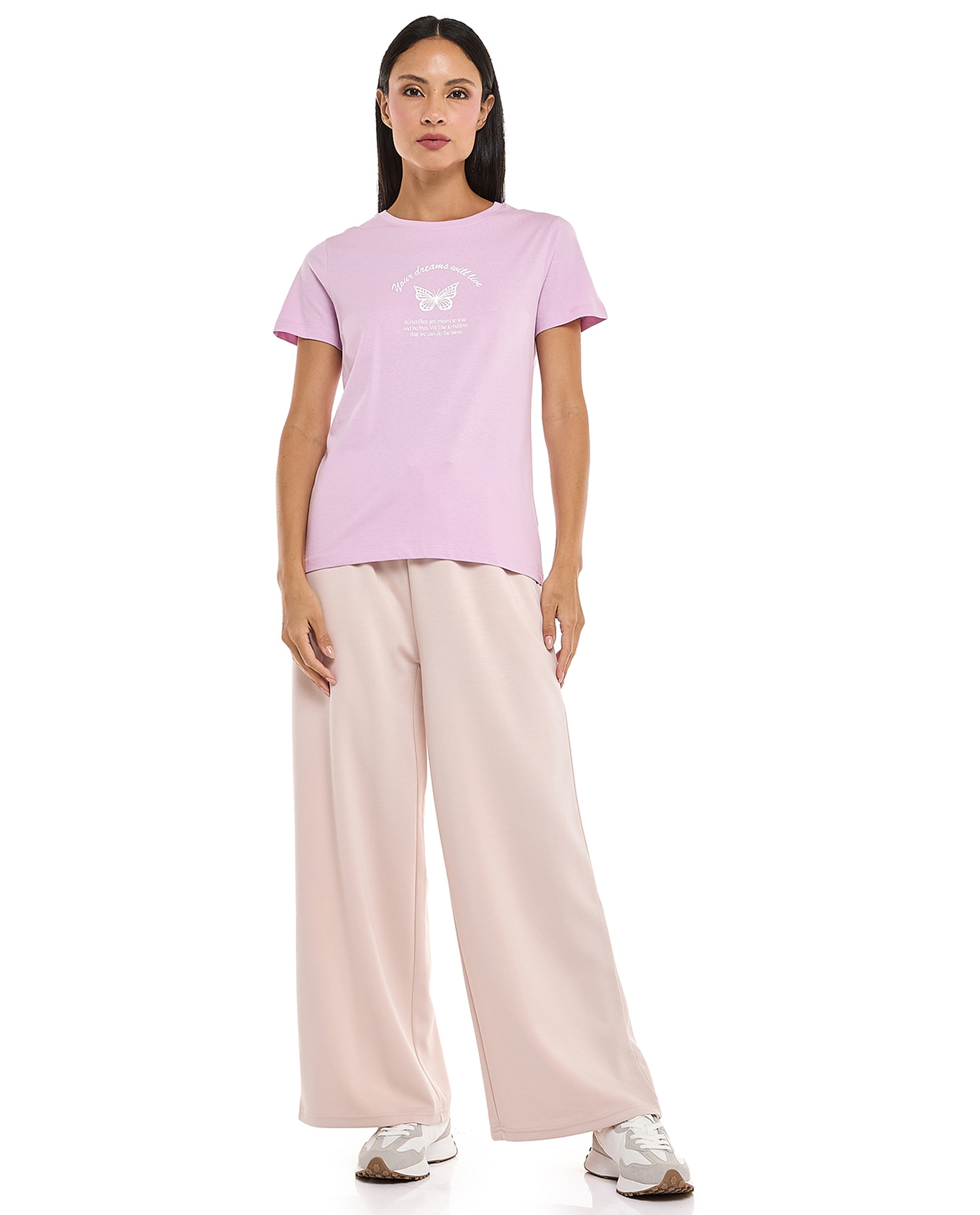 Printed T-Shirt with Crew Neck and Short Sleeves