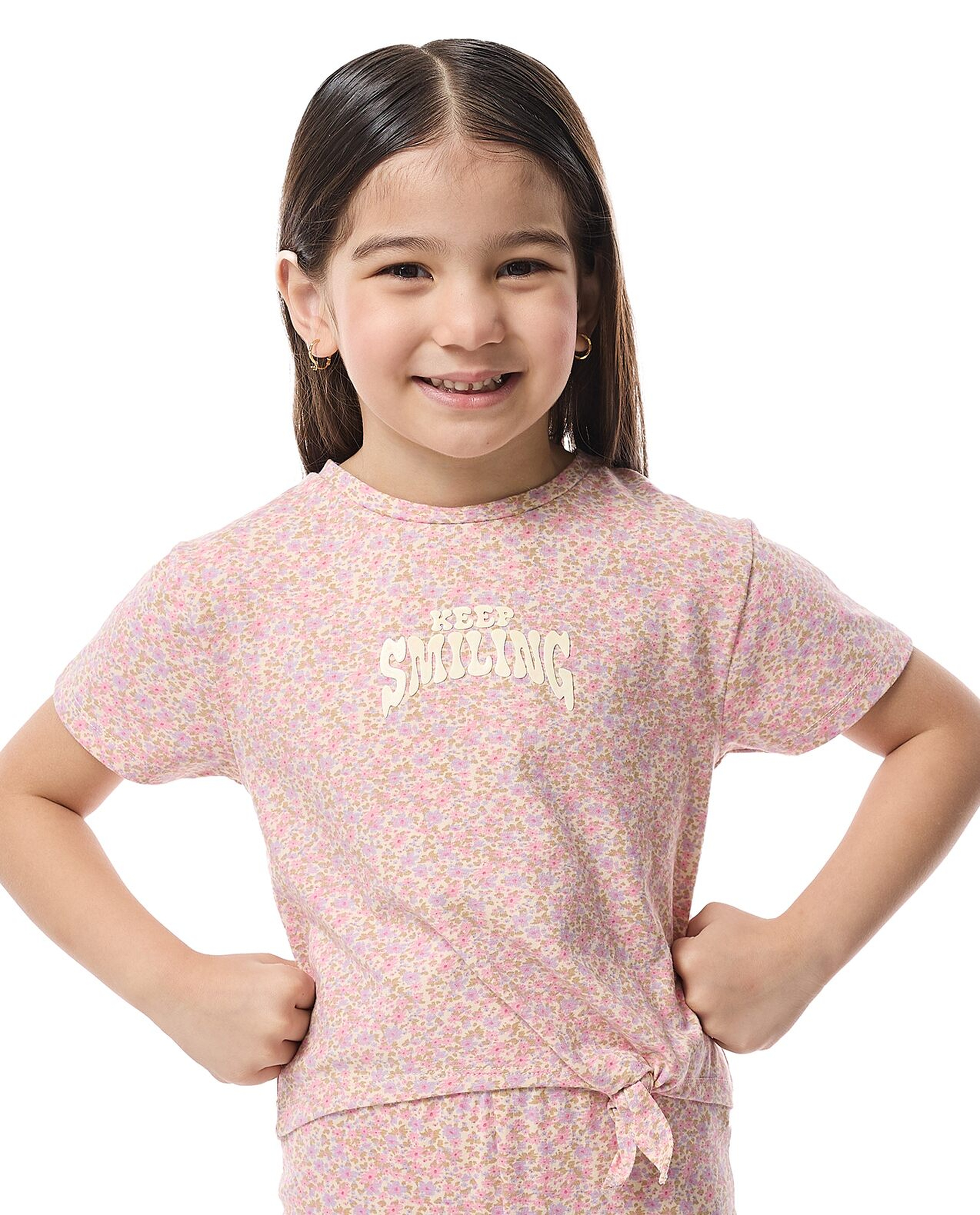 Printed T-Shirt with Crew Neck and Short Sleeves