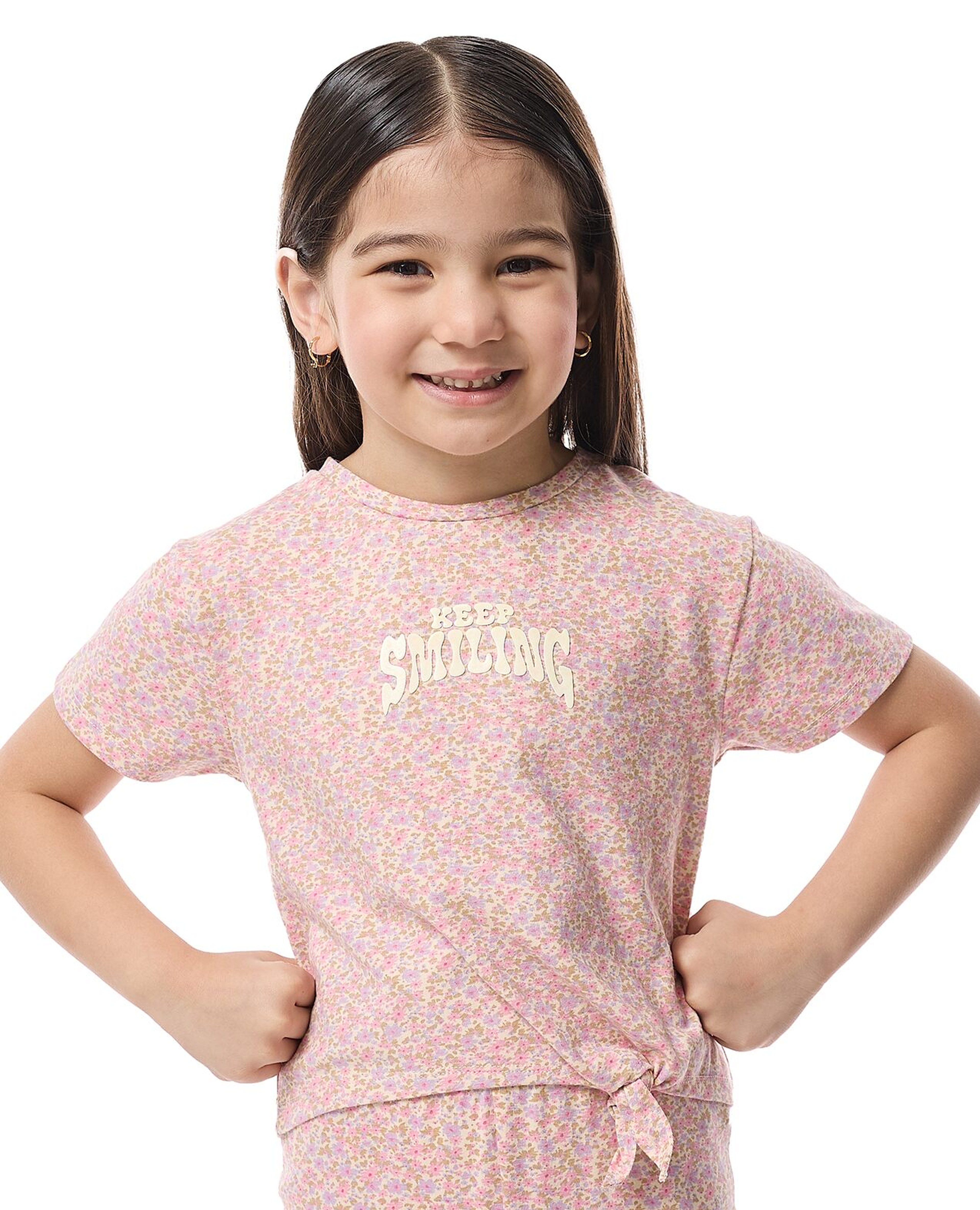 Printed T-Shirt with Crew Neck and Short Sleeves