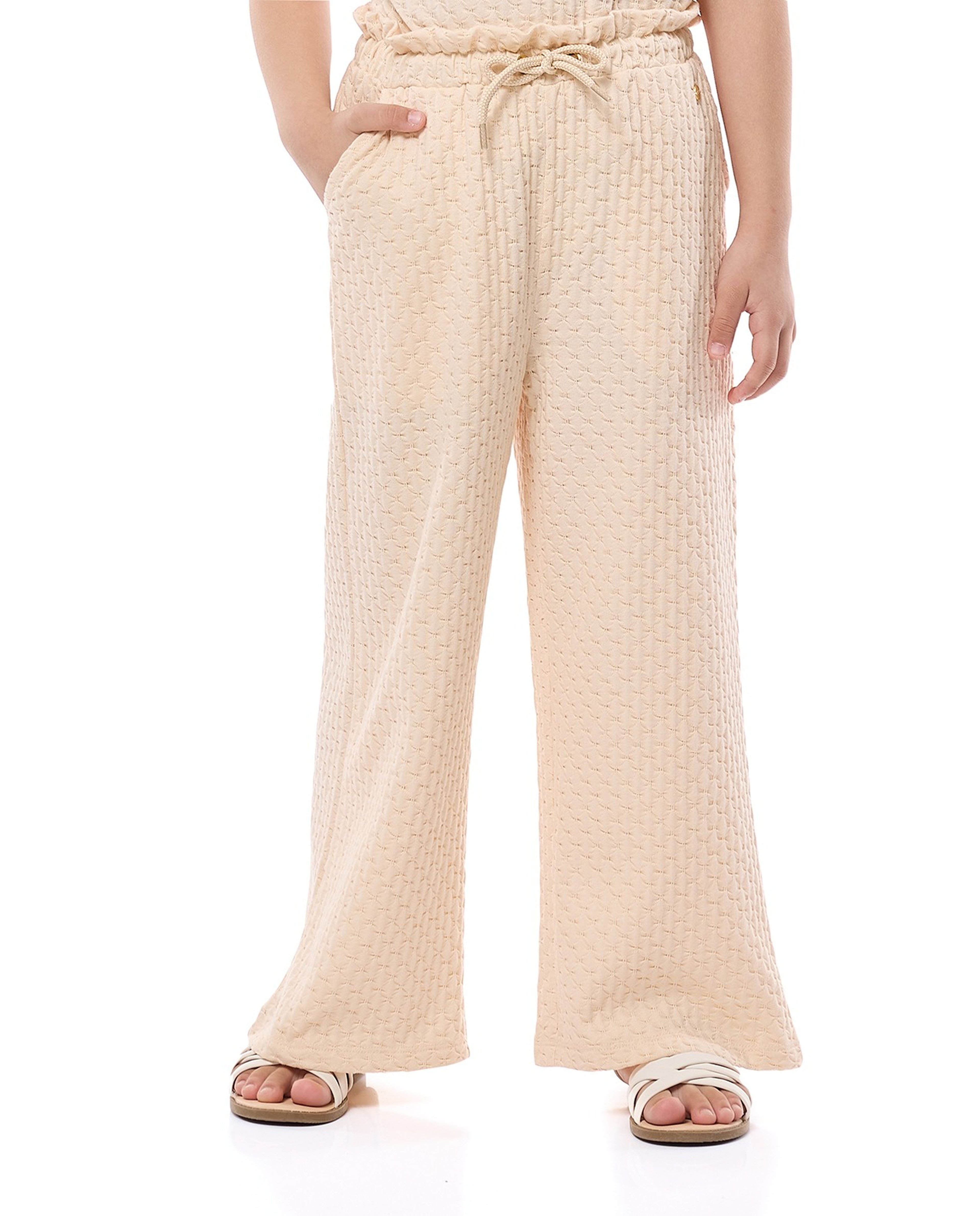 Textured Top and Pants Set