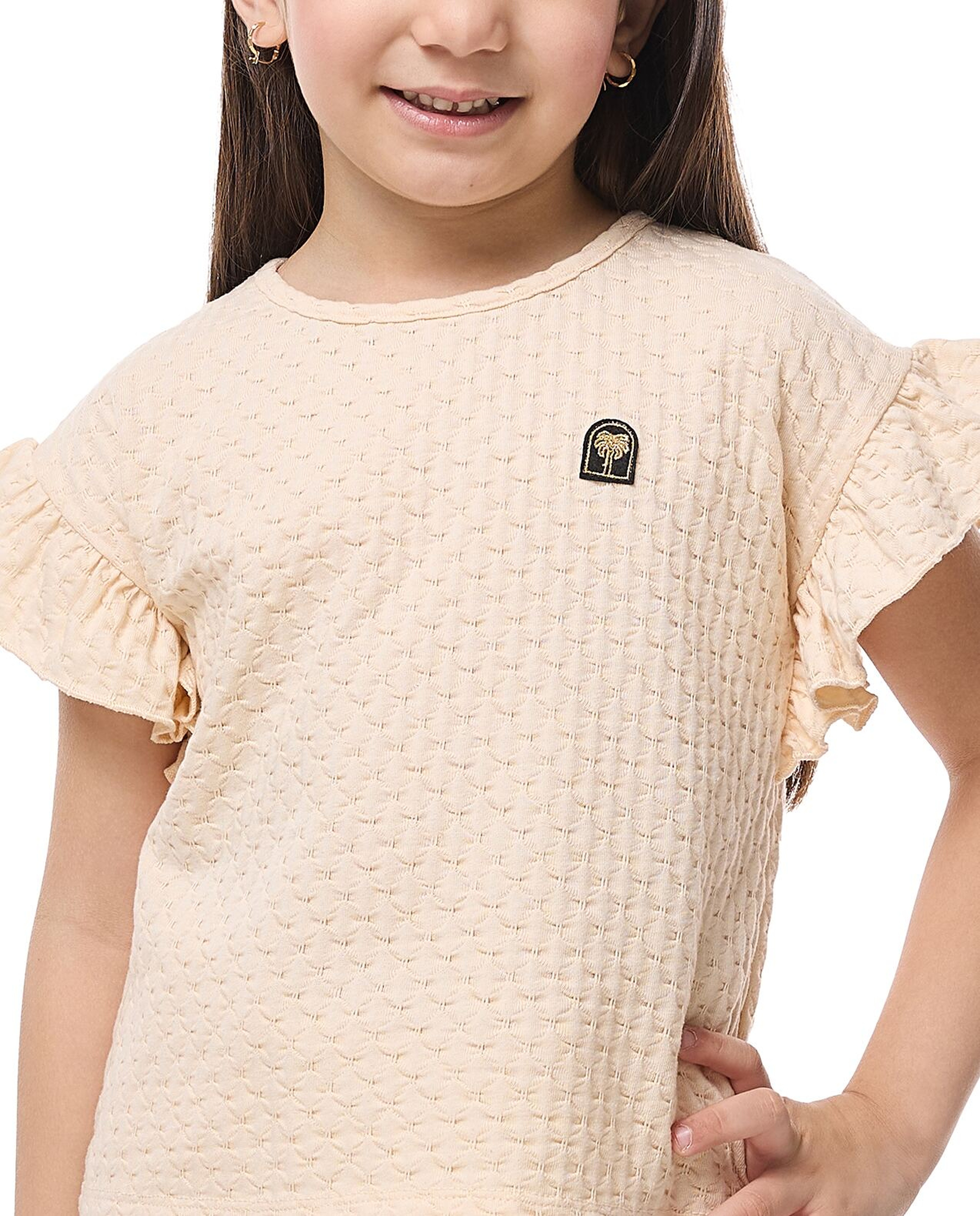 Textured Top and Pants Set