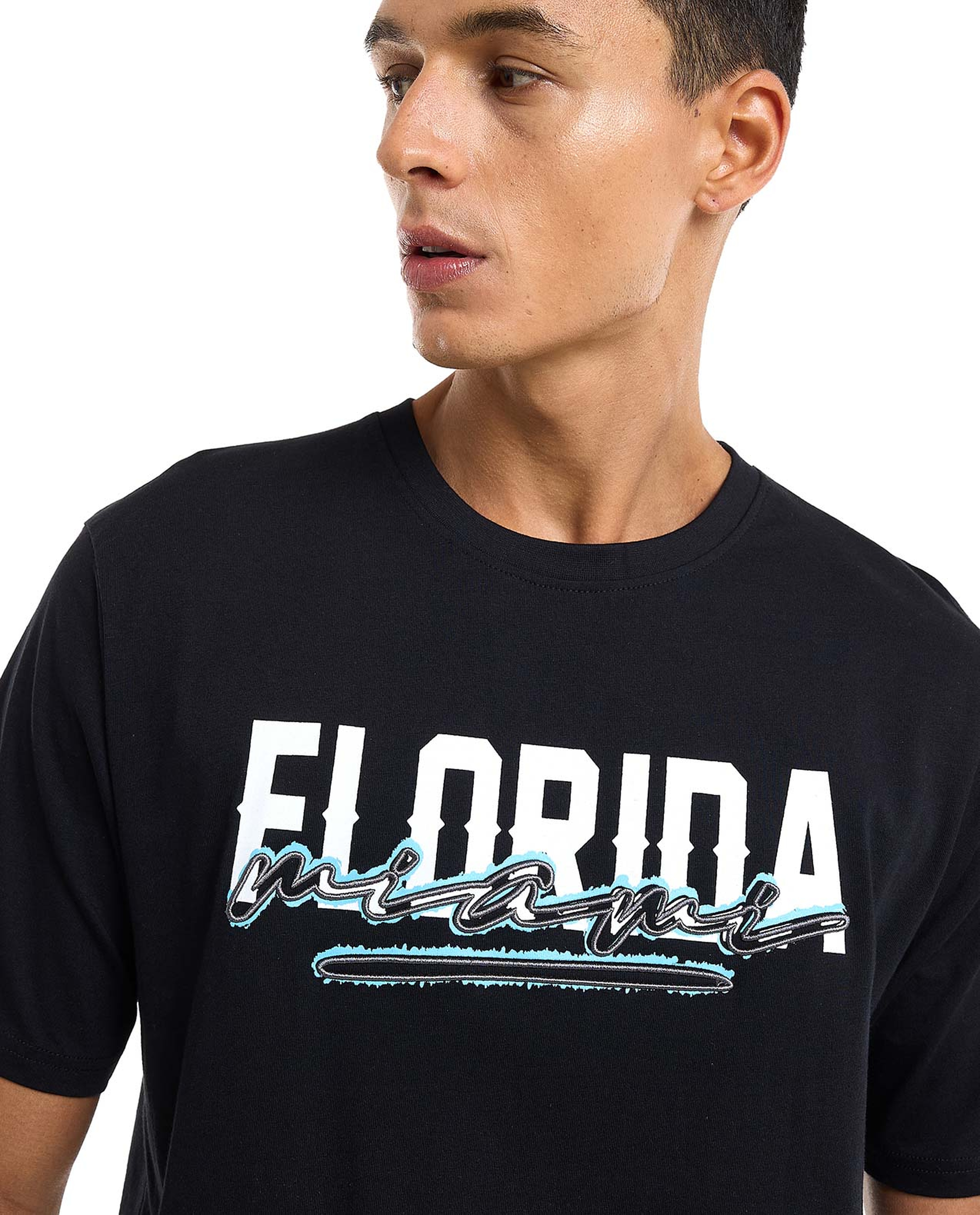 Printed T-Shirt with Crew Neck and Short Sleeves