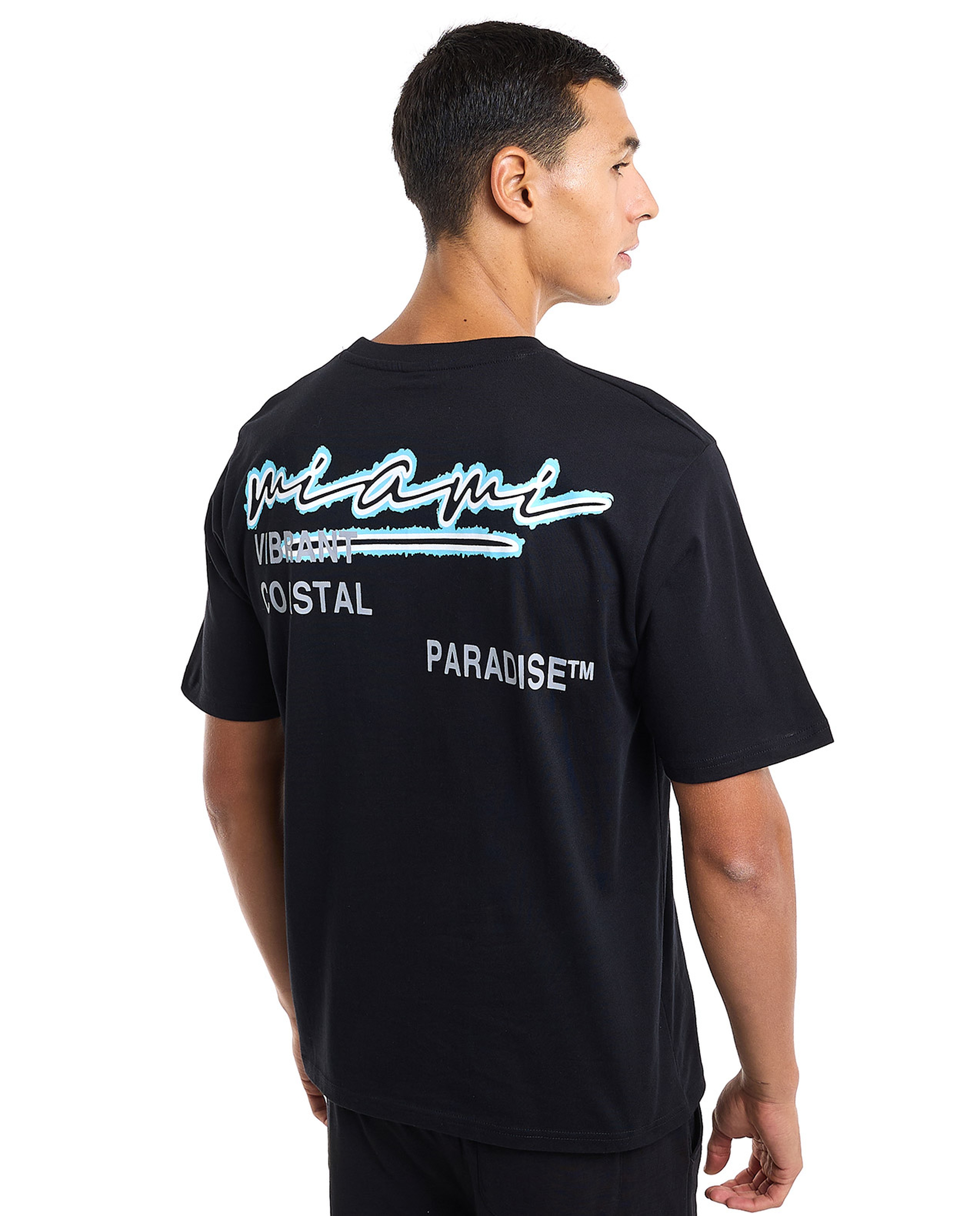 Printed T-Shirt with Crew Neck and Short Sleeves