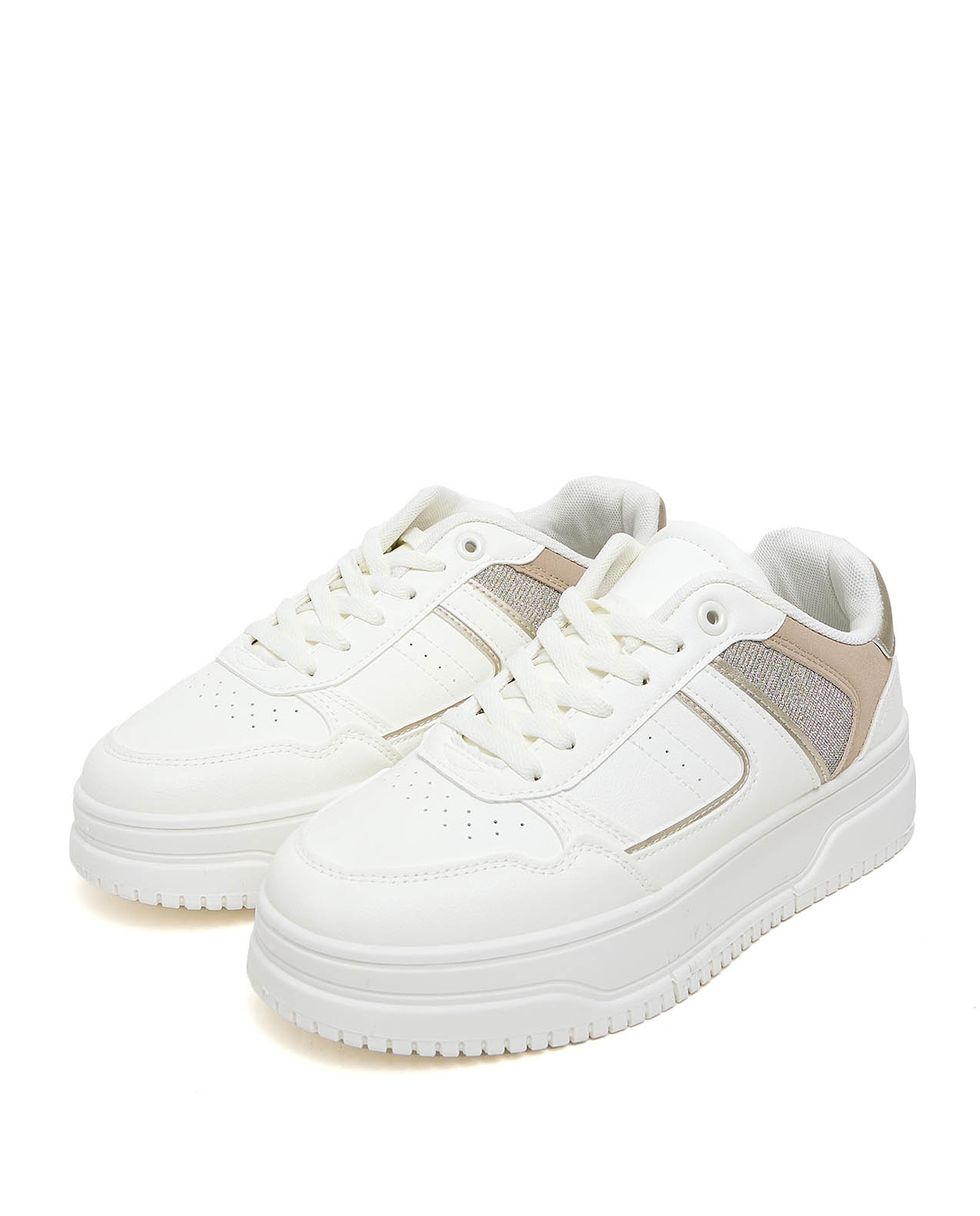 Color Block Lace Up Sneakers