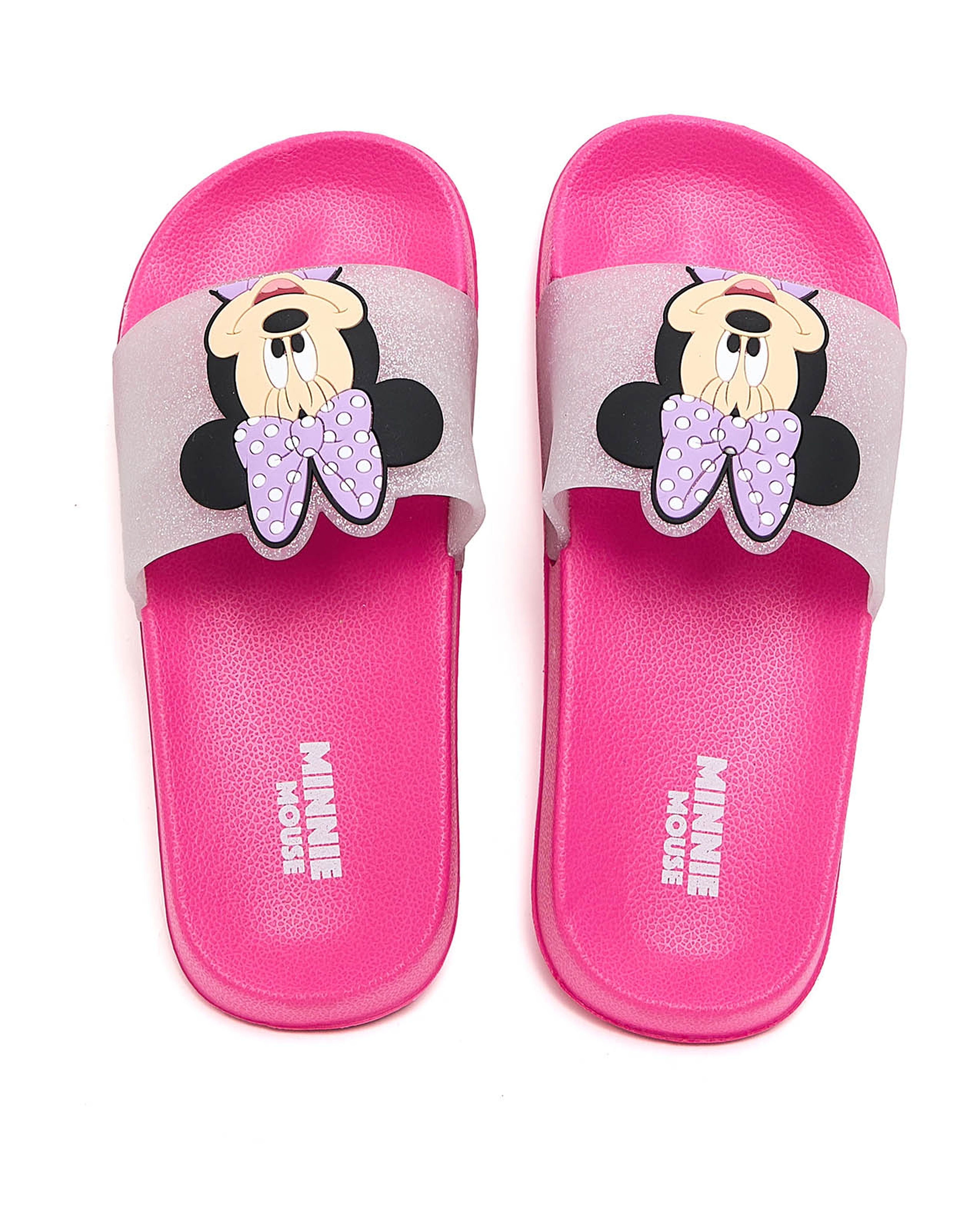 Minnie Mouse Appliqued Slides