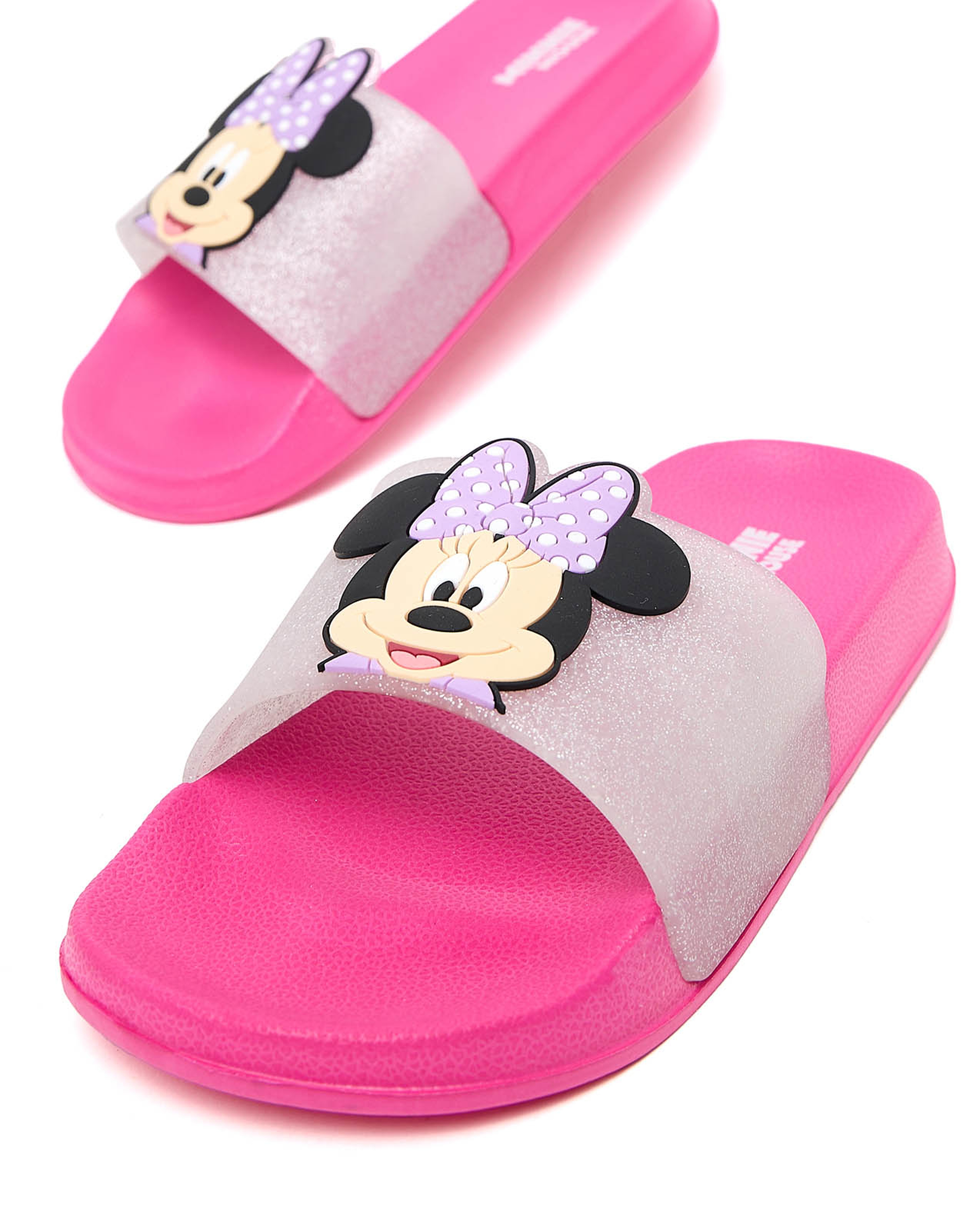 Minnie Mouse Appliqued Slides