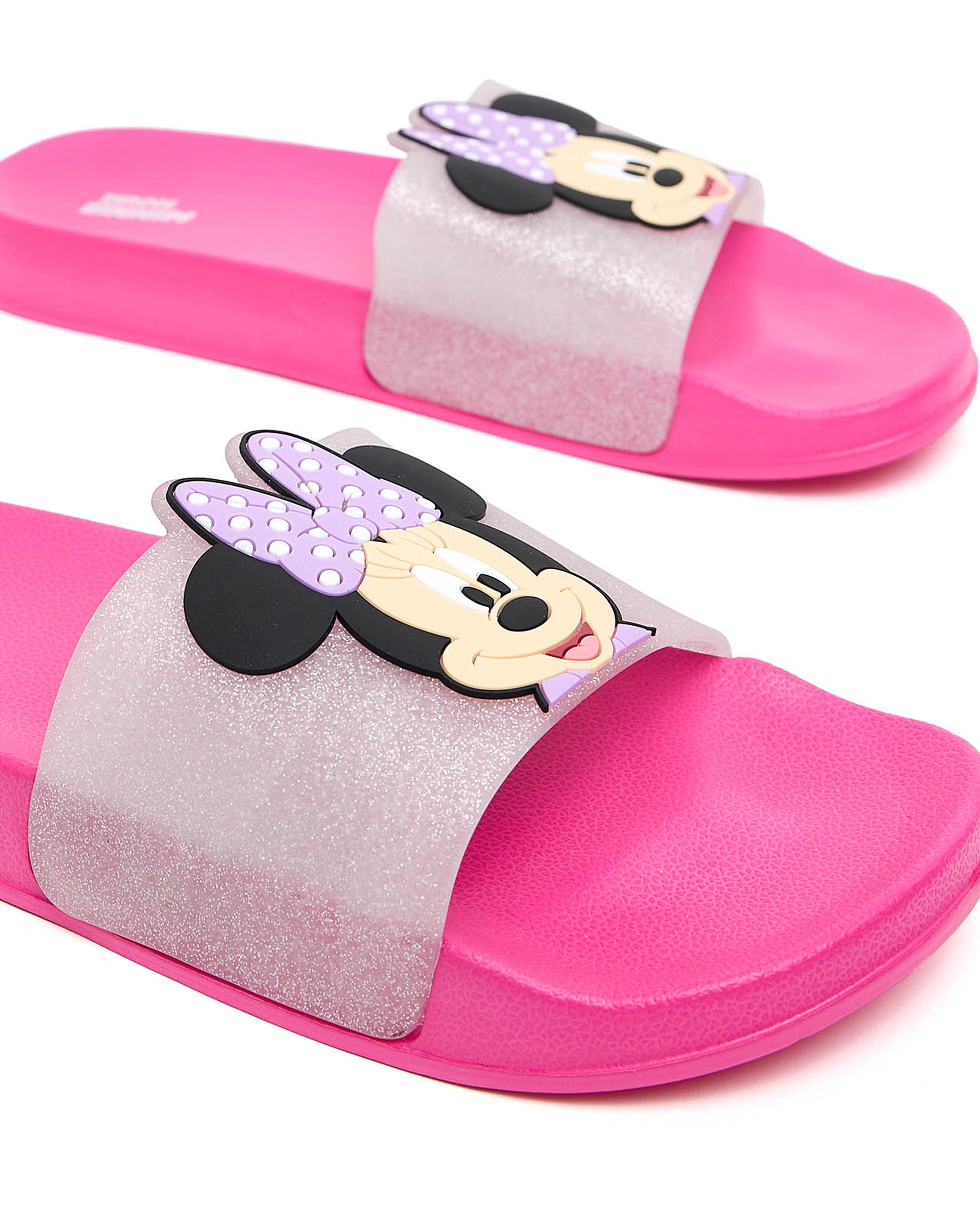 Minnie Mouse Appliqued Slides