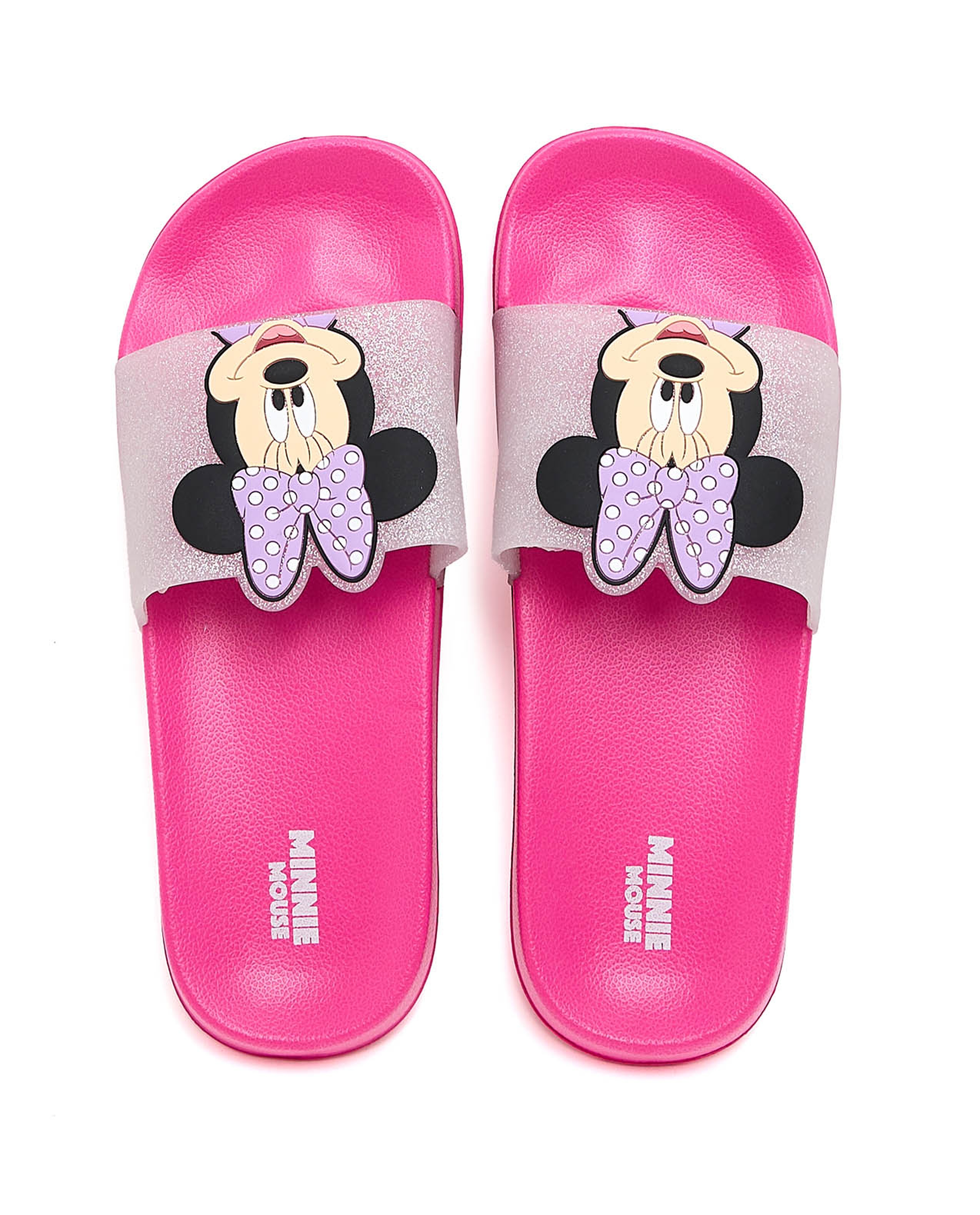 Minnie Mouse Appliqued Slides