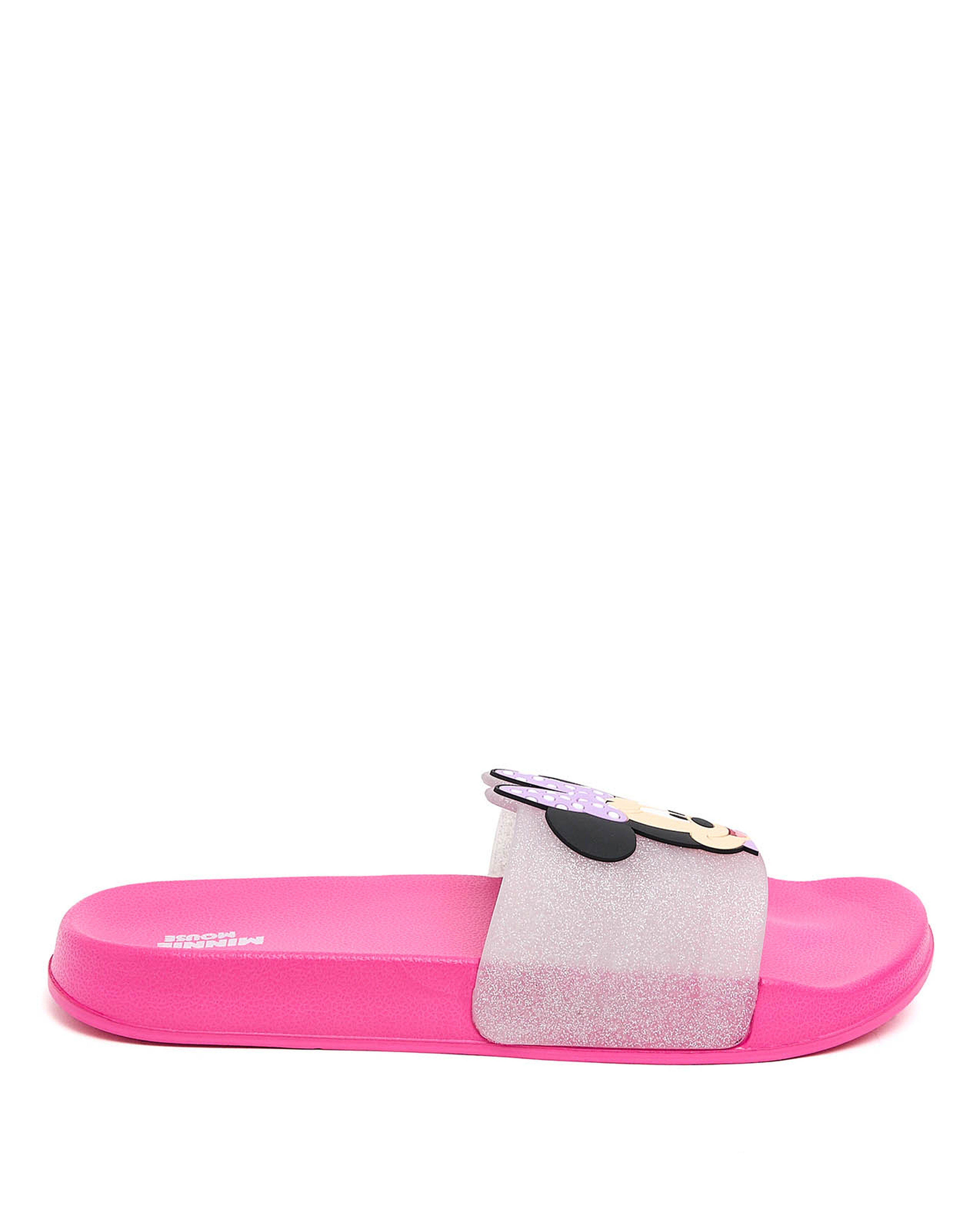 Minnie Mouse Appliqued Slides