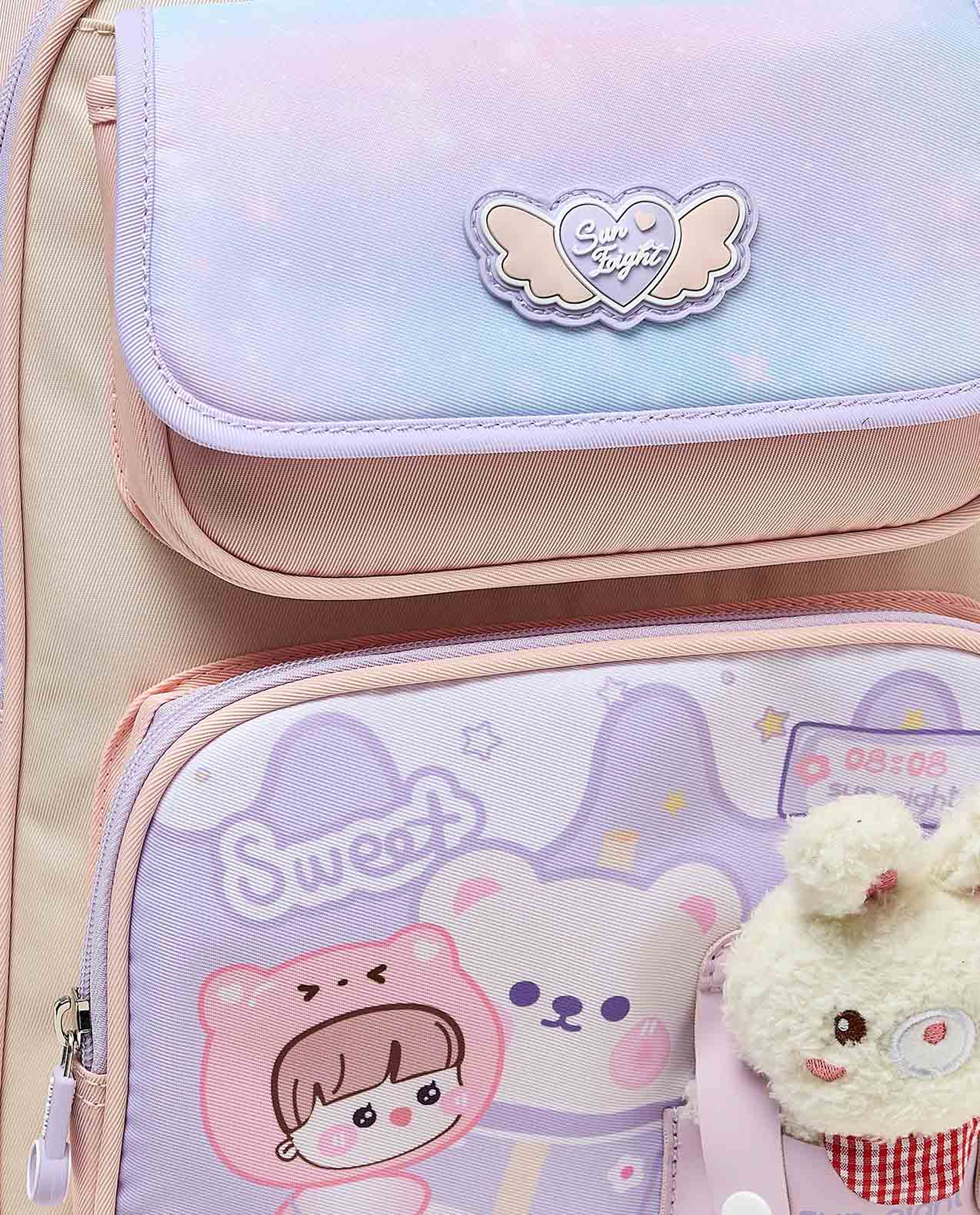 Appliqued Zip Around Backpack