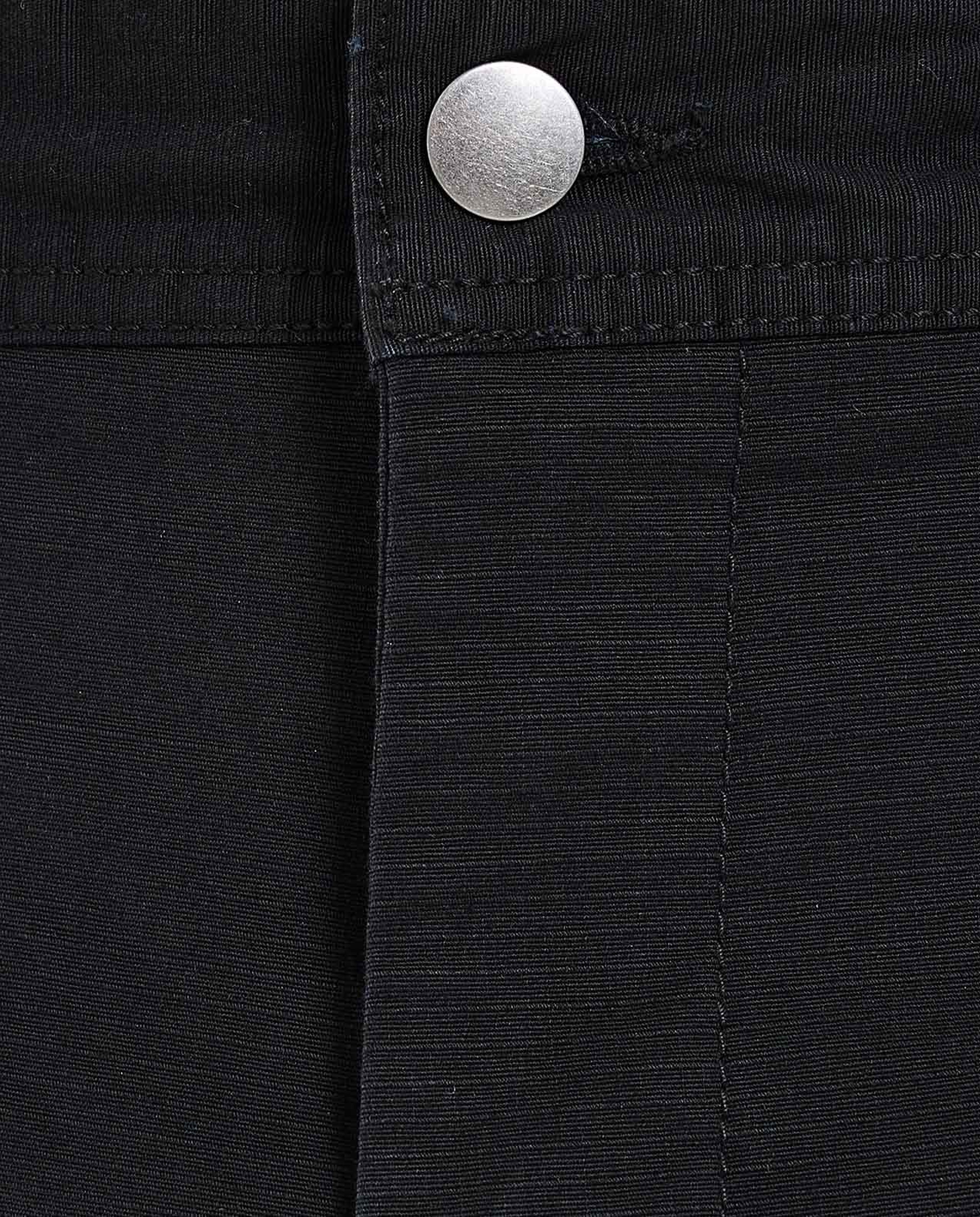 Solid Straight Fit Pants with Button Closure