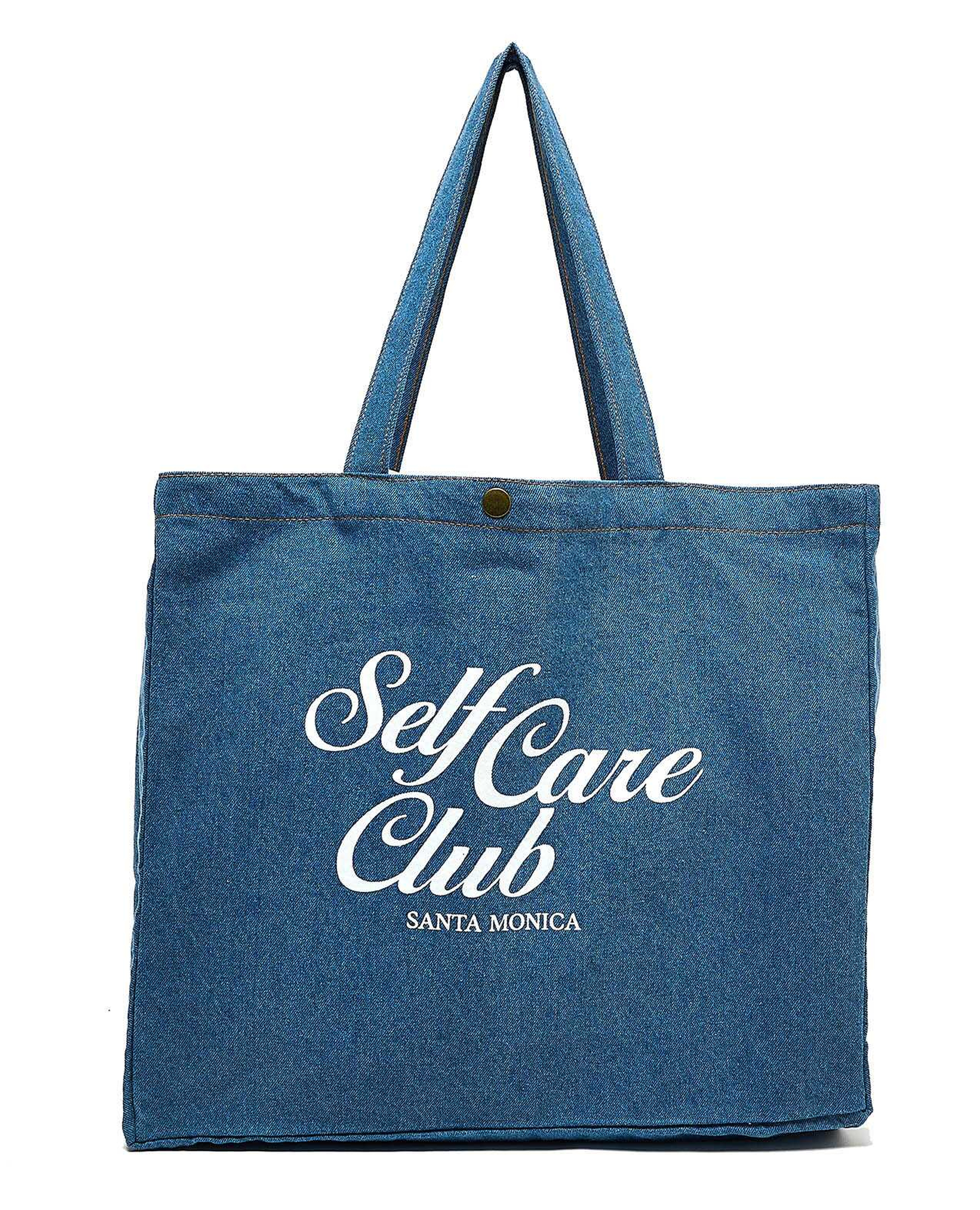 Printed Denim Shoulder Bag