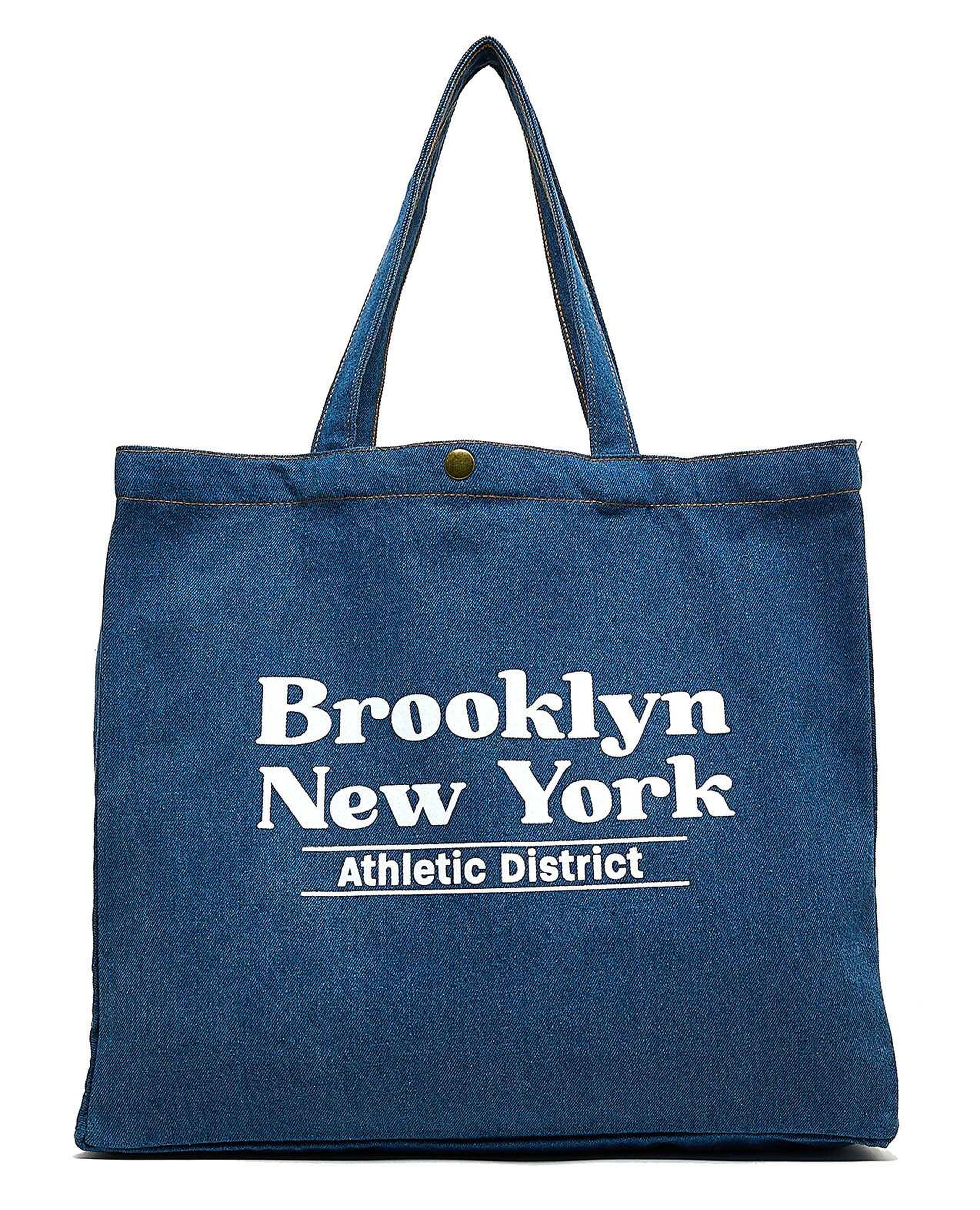 Printed Denim Shoulder Bag