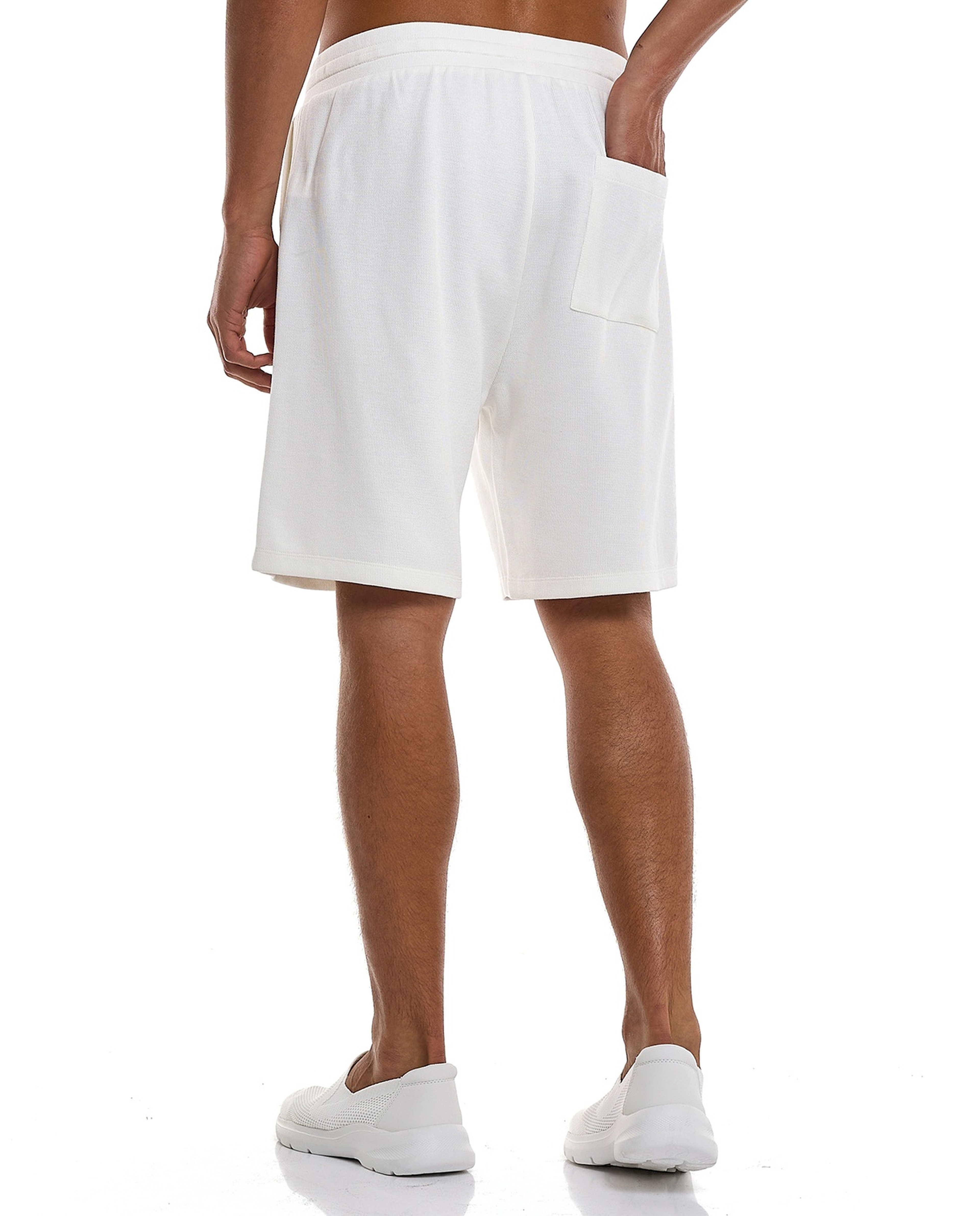 Knitted Shorts with Drawstring Waist