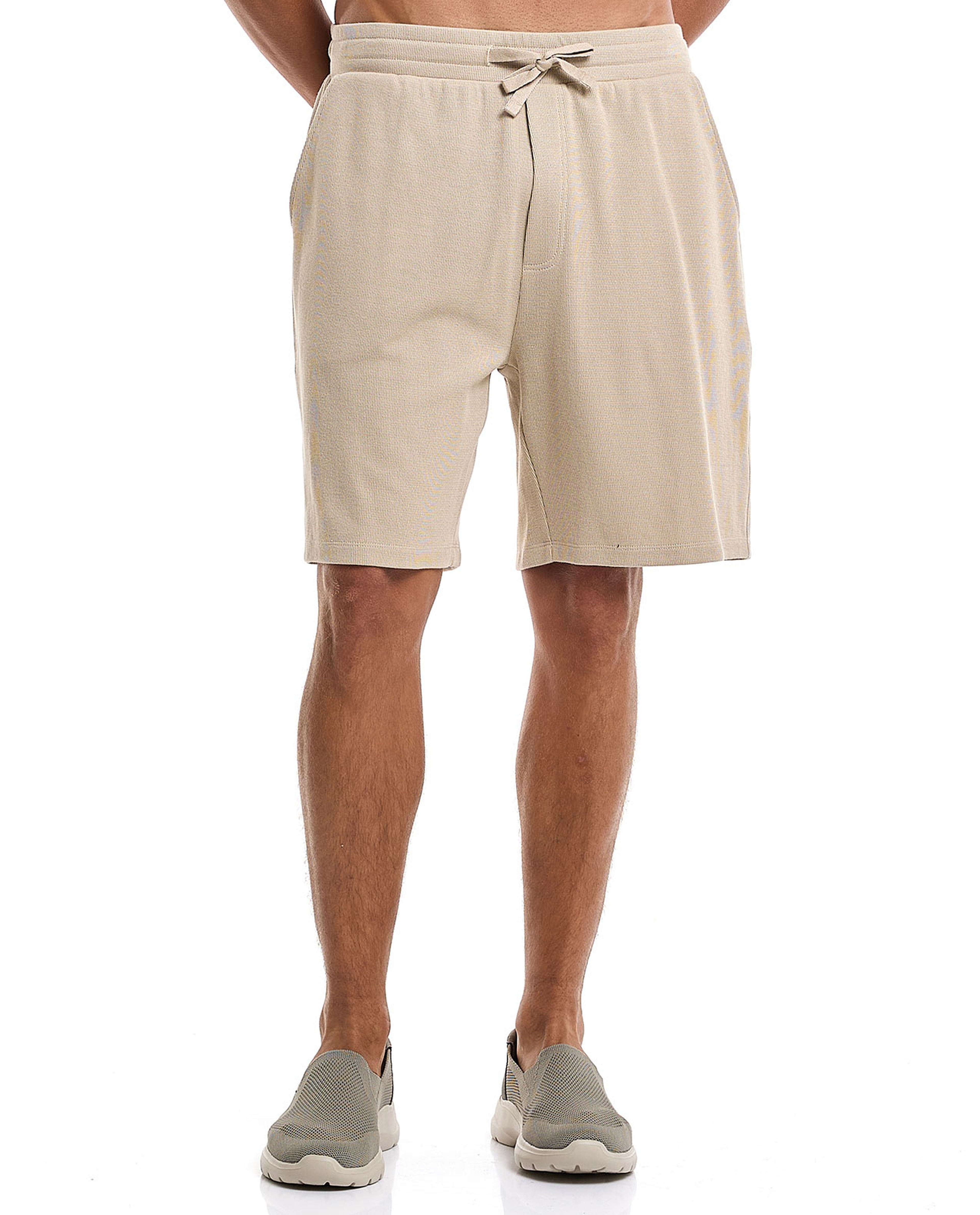 Knitted Shorts with Drawstring Waist