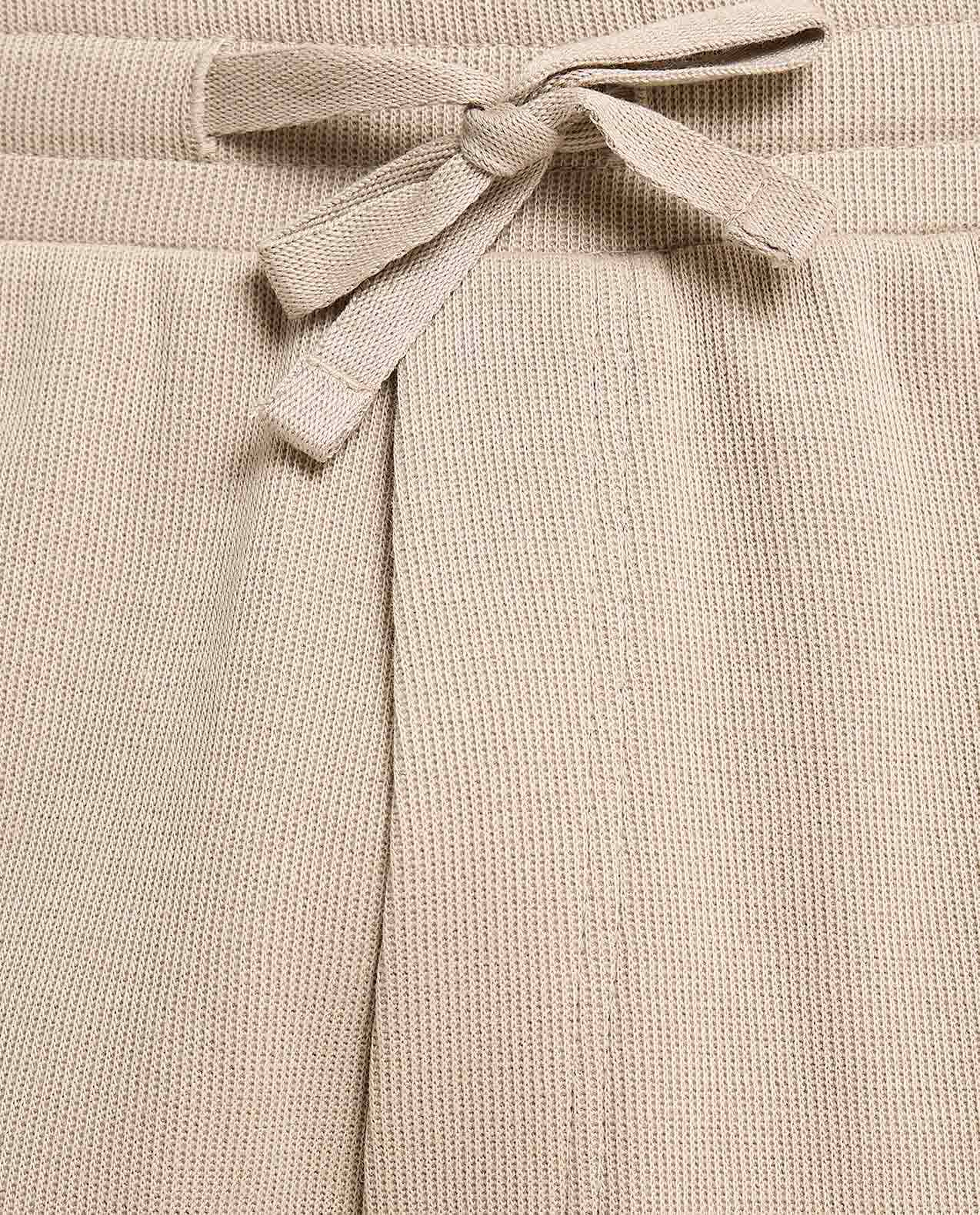 Knitted Shorts with Drawstring Waist