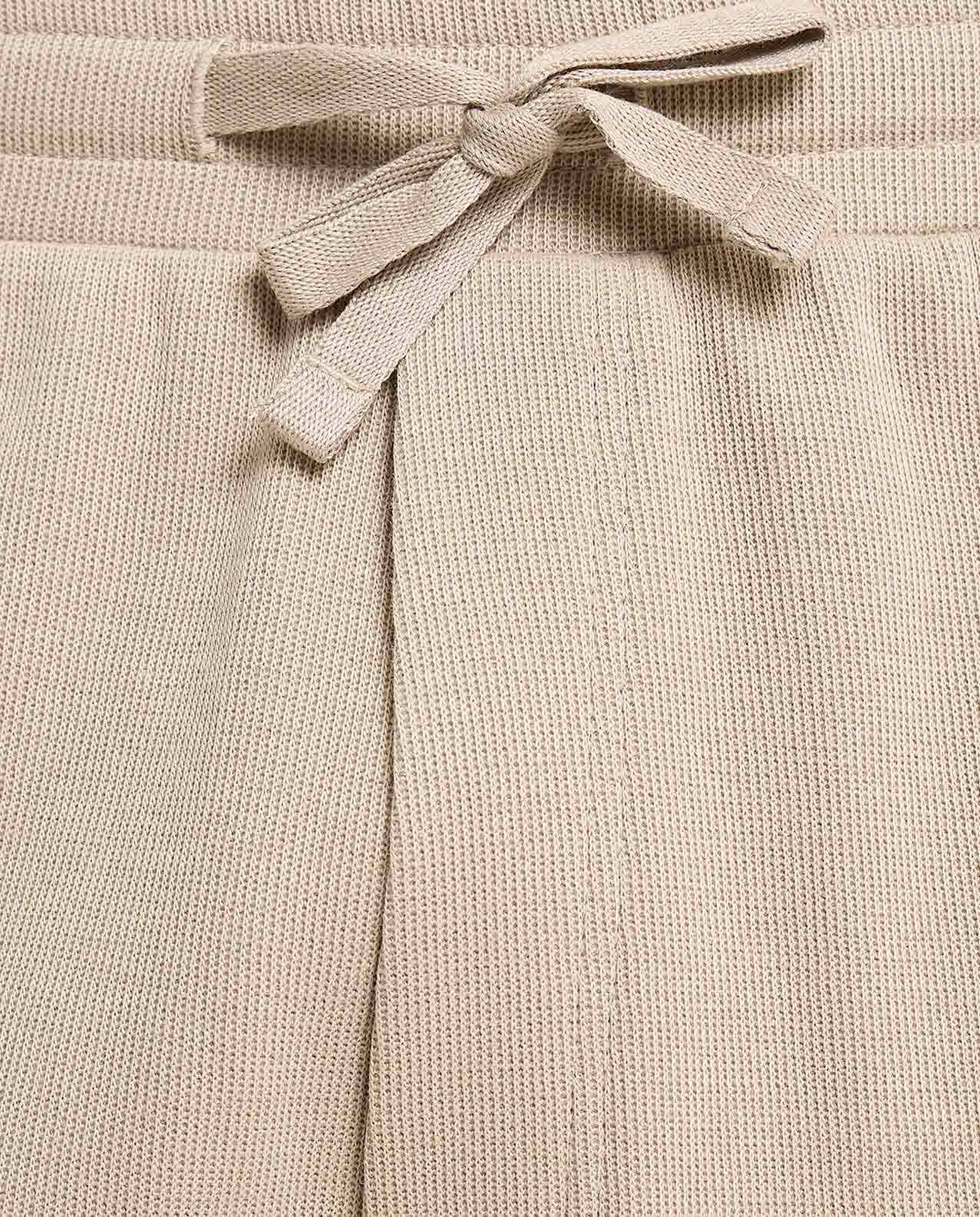 Knitted Shorts with Drawstring Waist