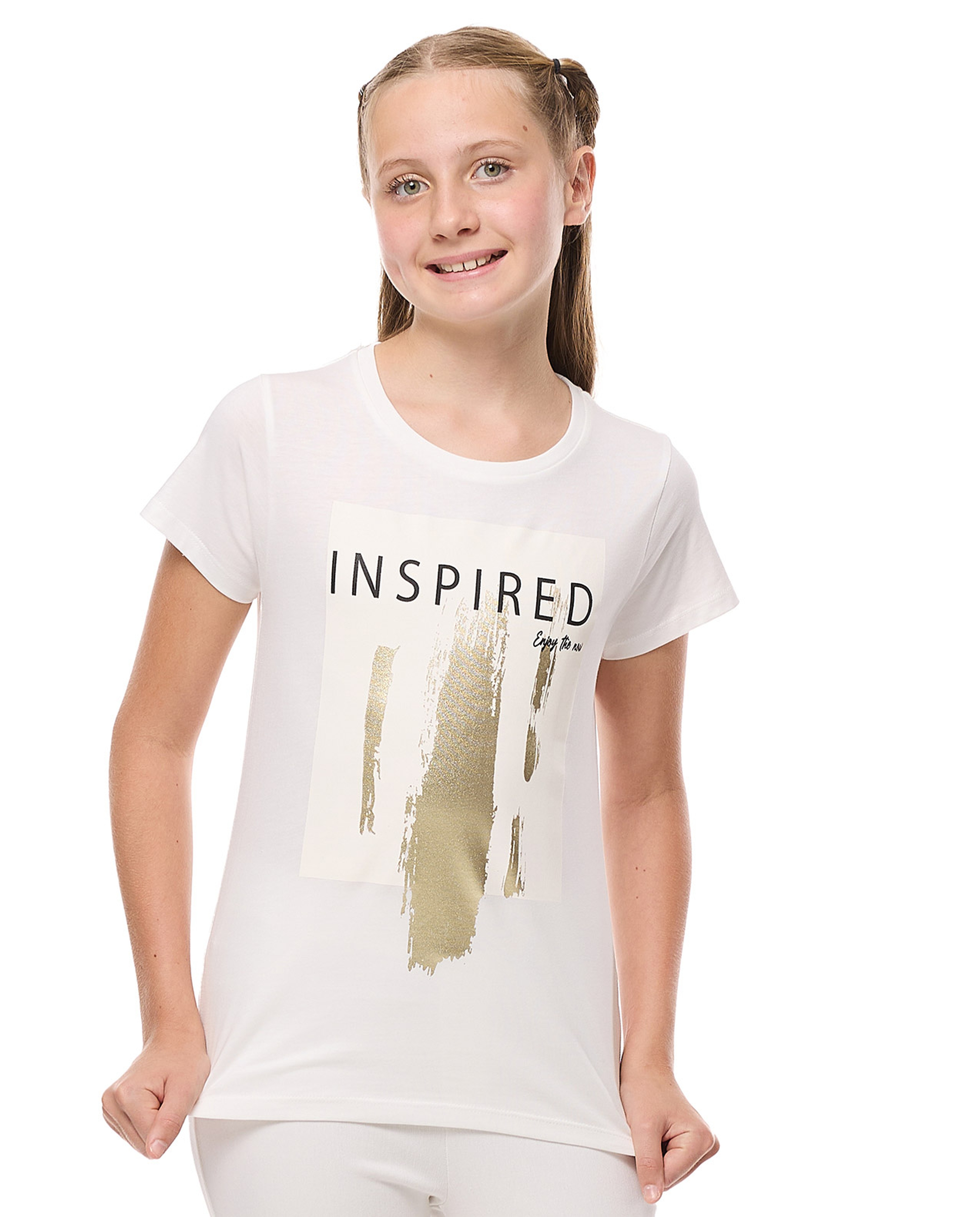 Printed T-Shirt with Crew Neck and Short Sleeves