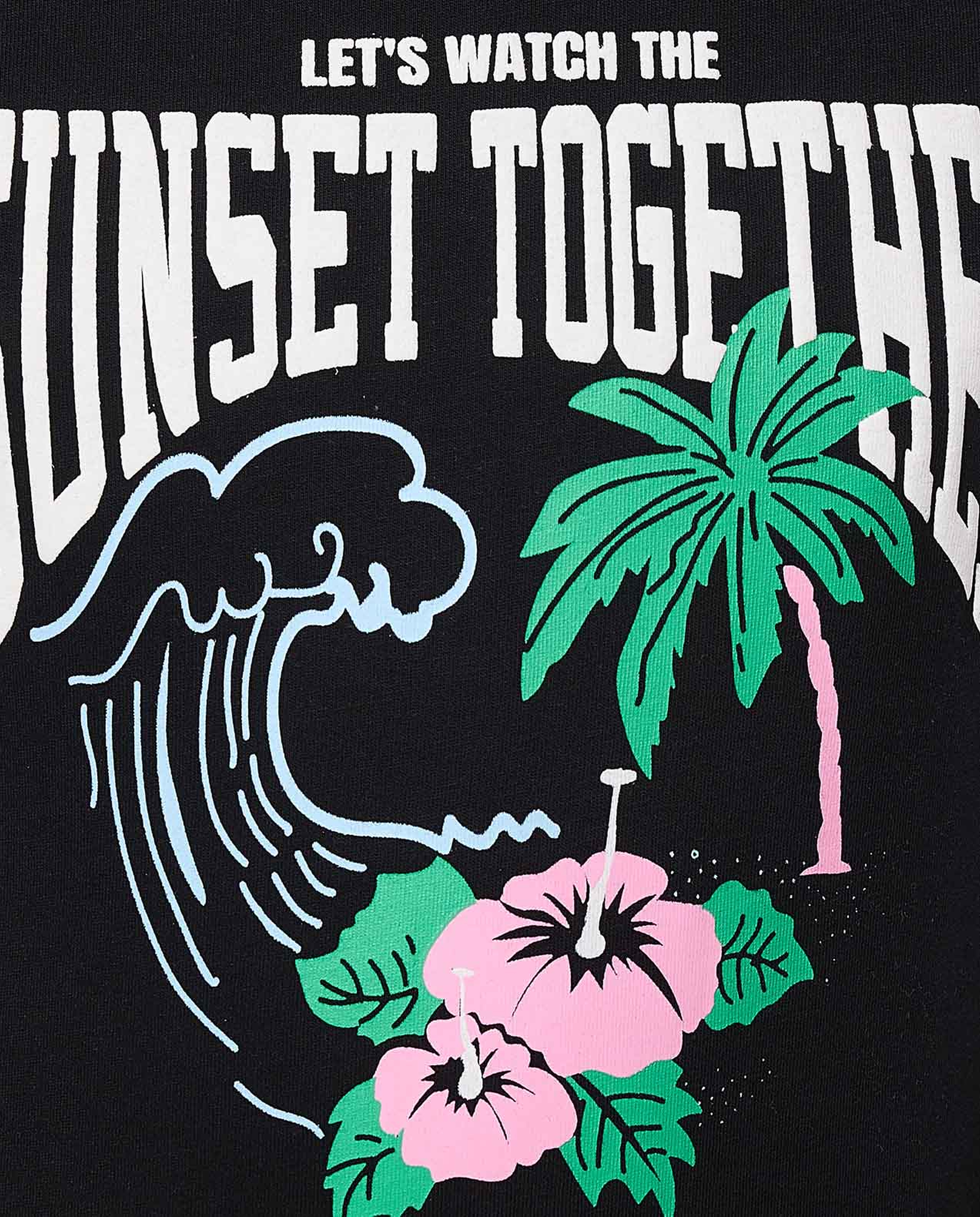 Printed T-Shirt with Crew Neck and Short Sleeves