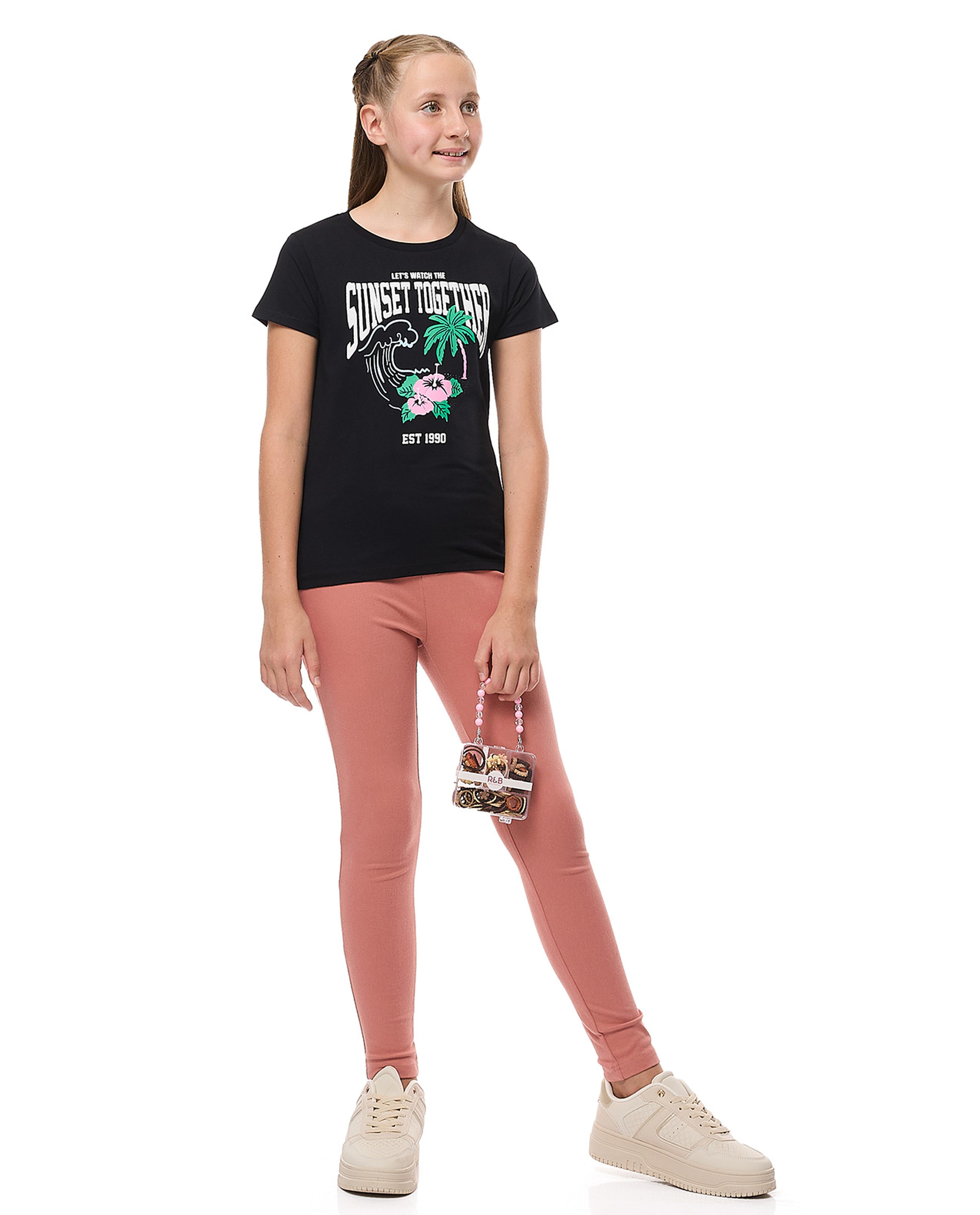 Printed T-Shirt with Crew Neck and Short Sleeves