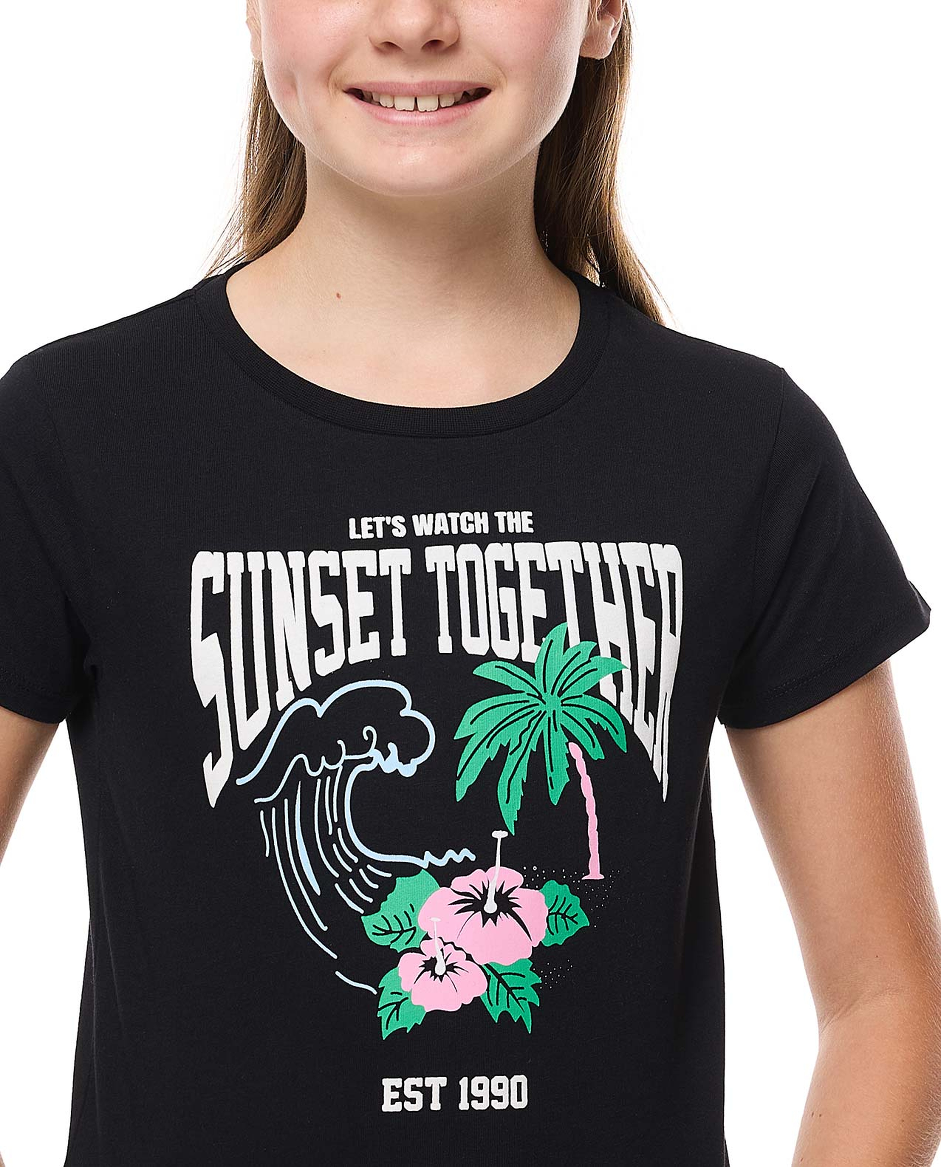 Printed T-Shirt with Crew Neck and Short Sleeves