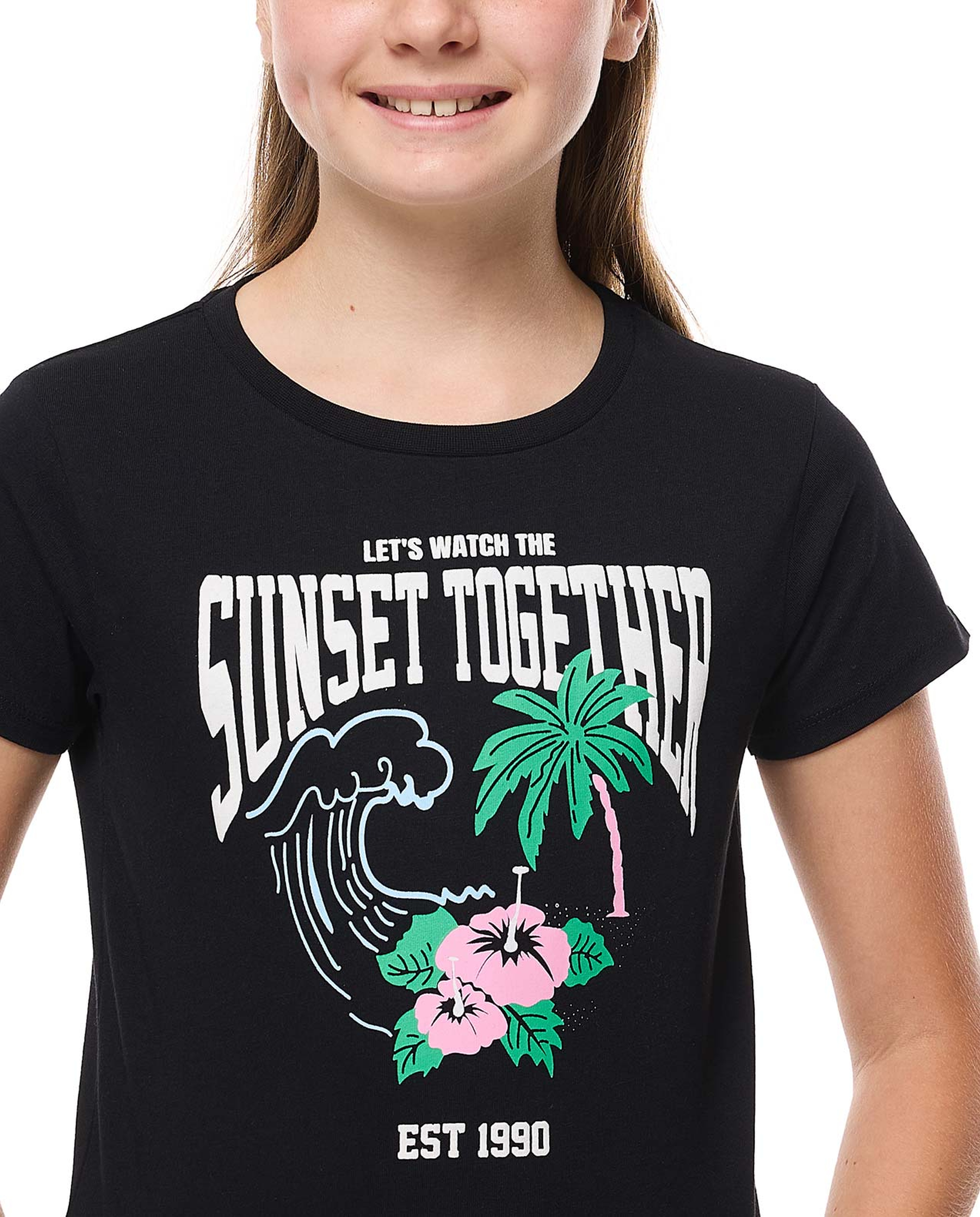 Printed T-Shirt with Crew Neck and Short Sleeves