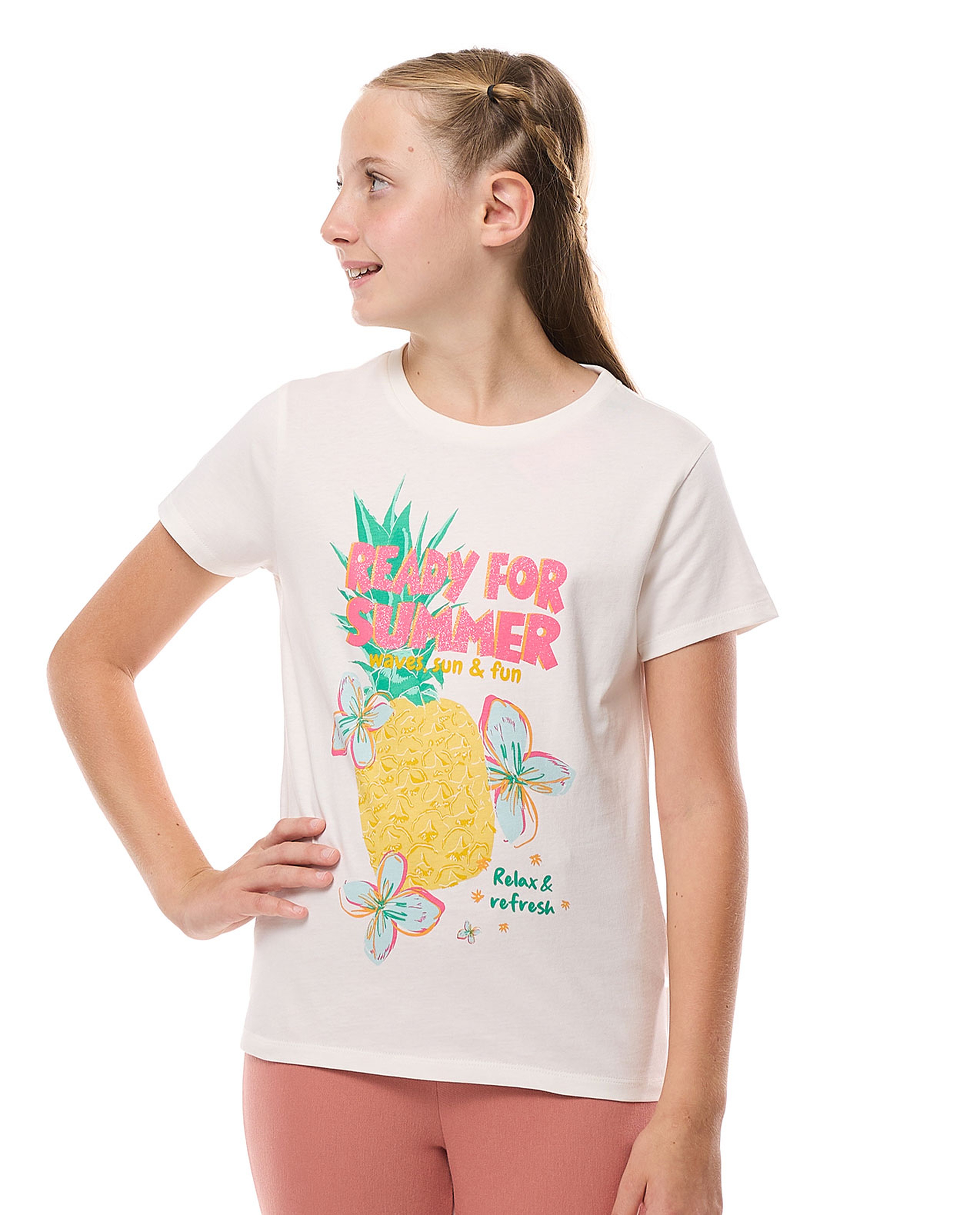 Printed T-Shirt with Crew Neck and Short Sleeves