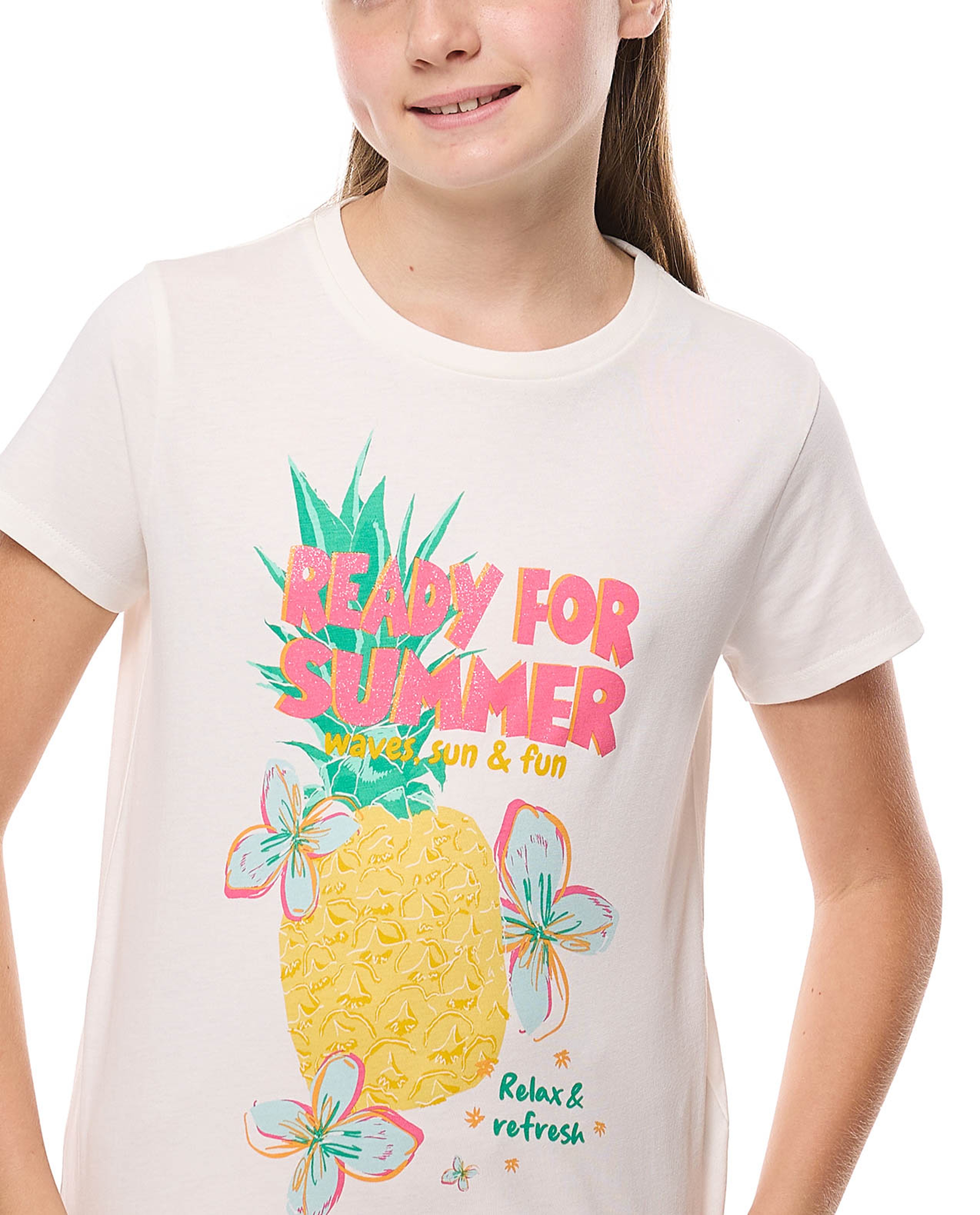 Printed T-Shirt with Crew Neck and Short Sleeves