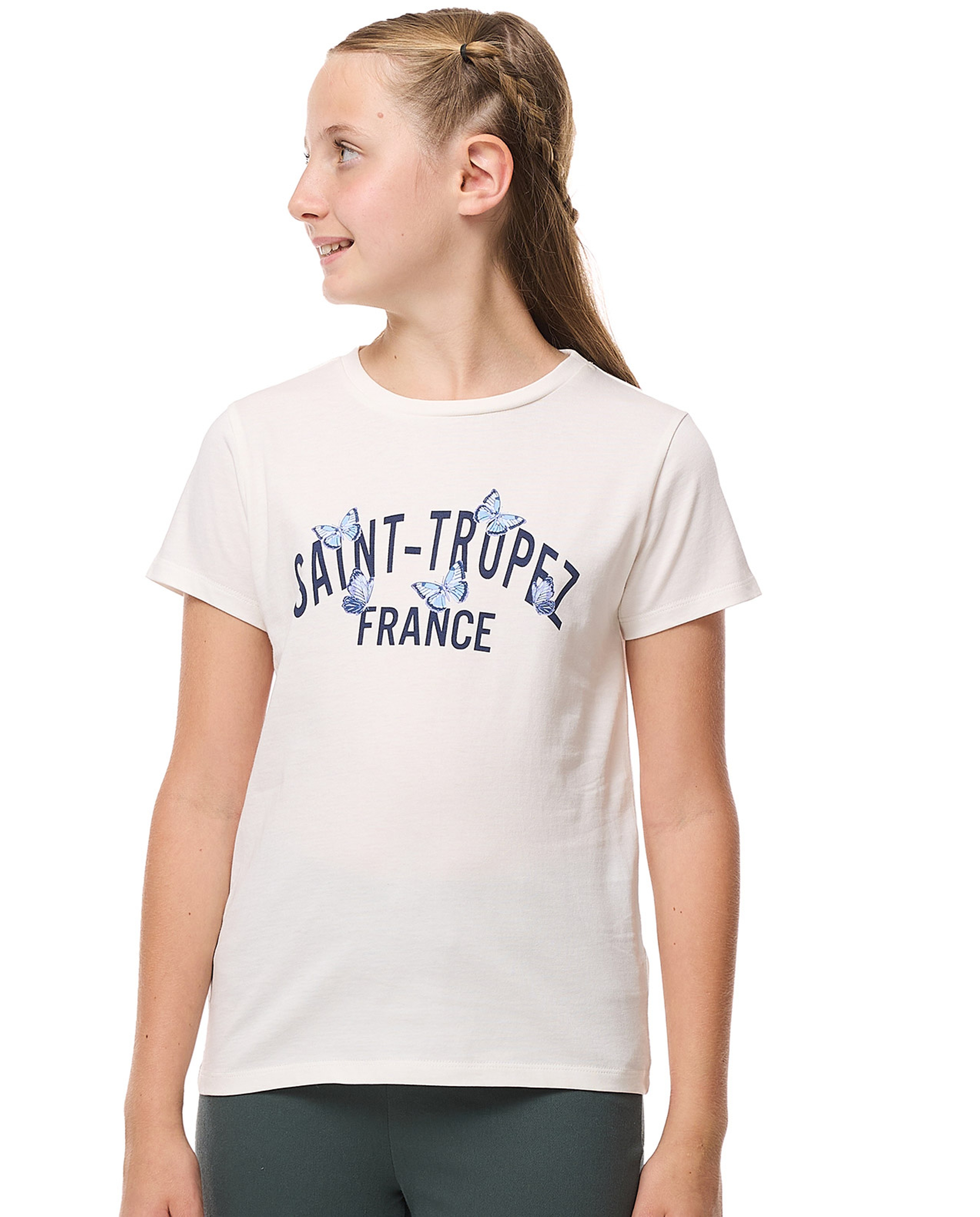 Printed T-Shirt with Crew Neck and Short Sleeves