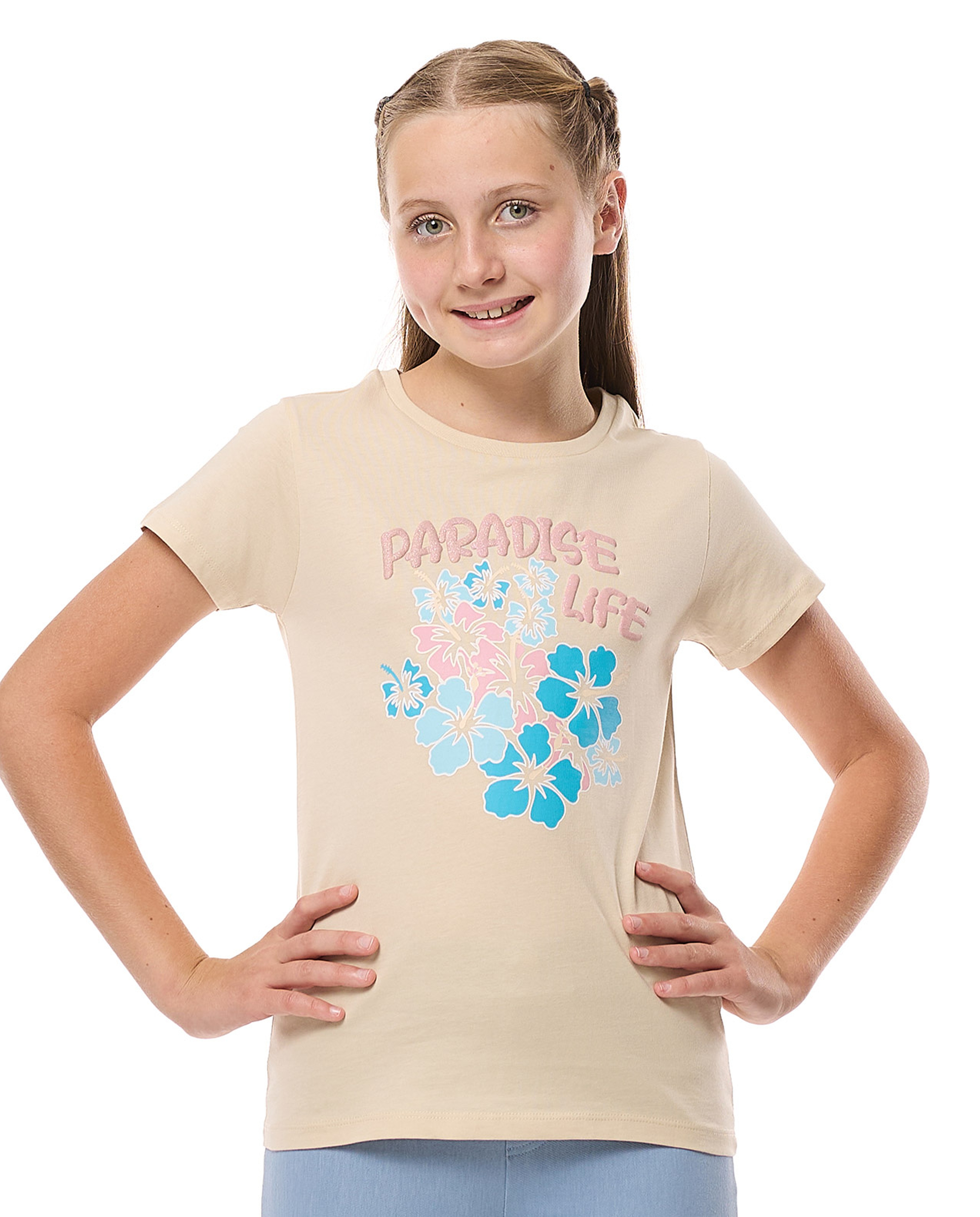 Printed T-Shirt with Crew Neck and Short Sleeves