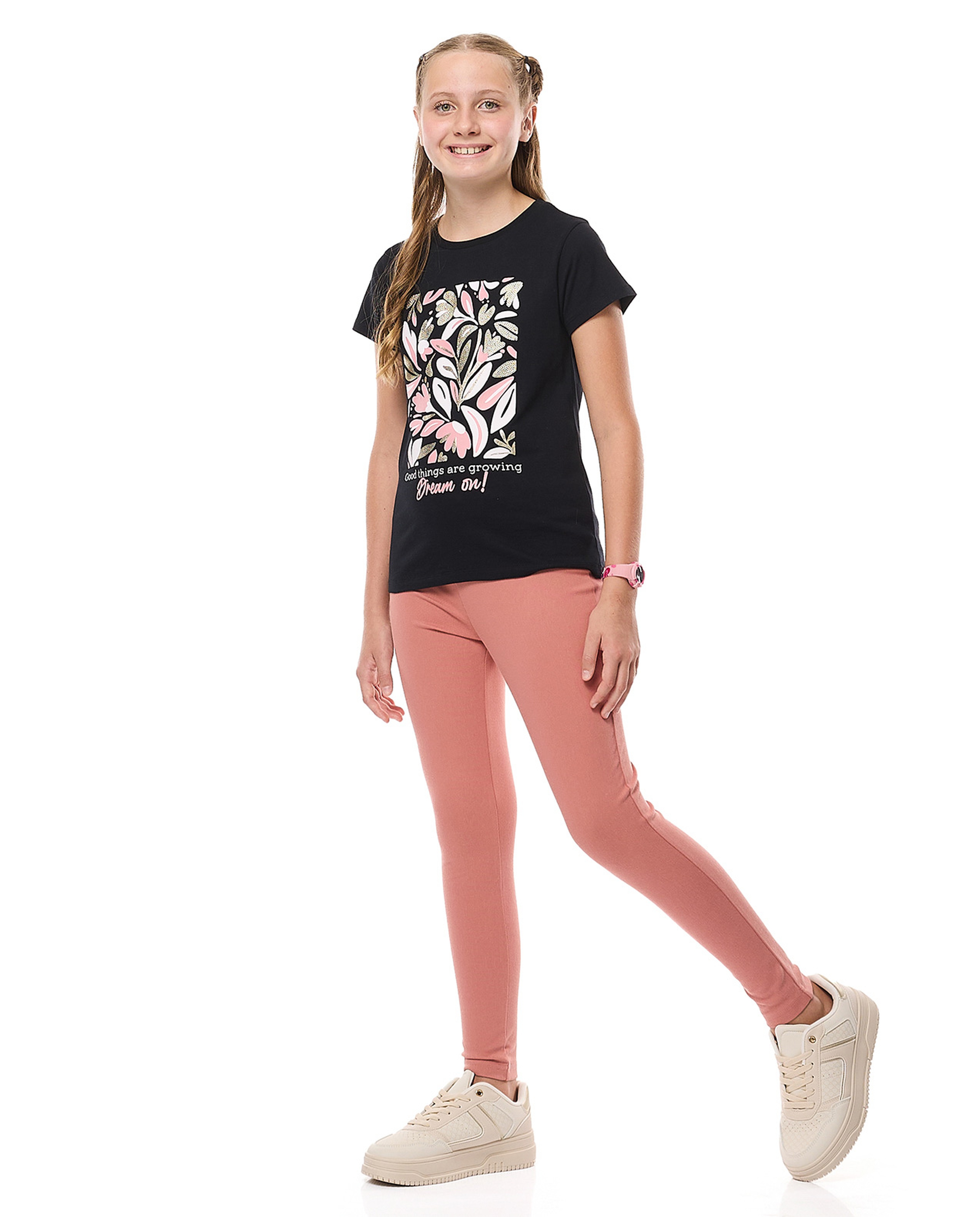 Solid Skinny Fit Jeggings with Elastic Waist