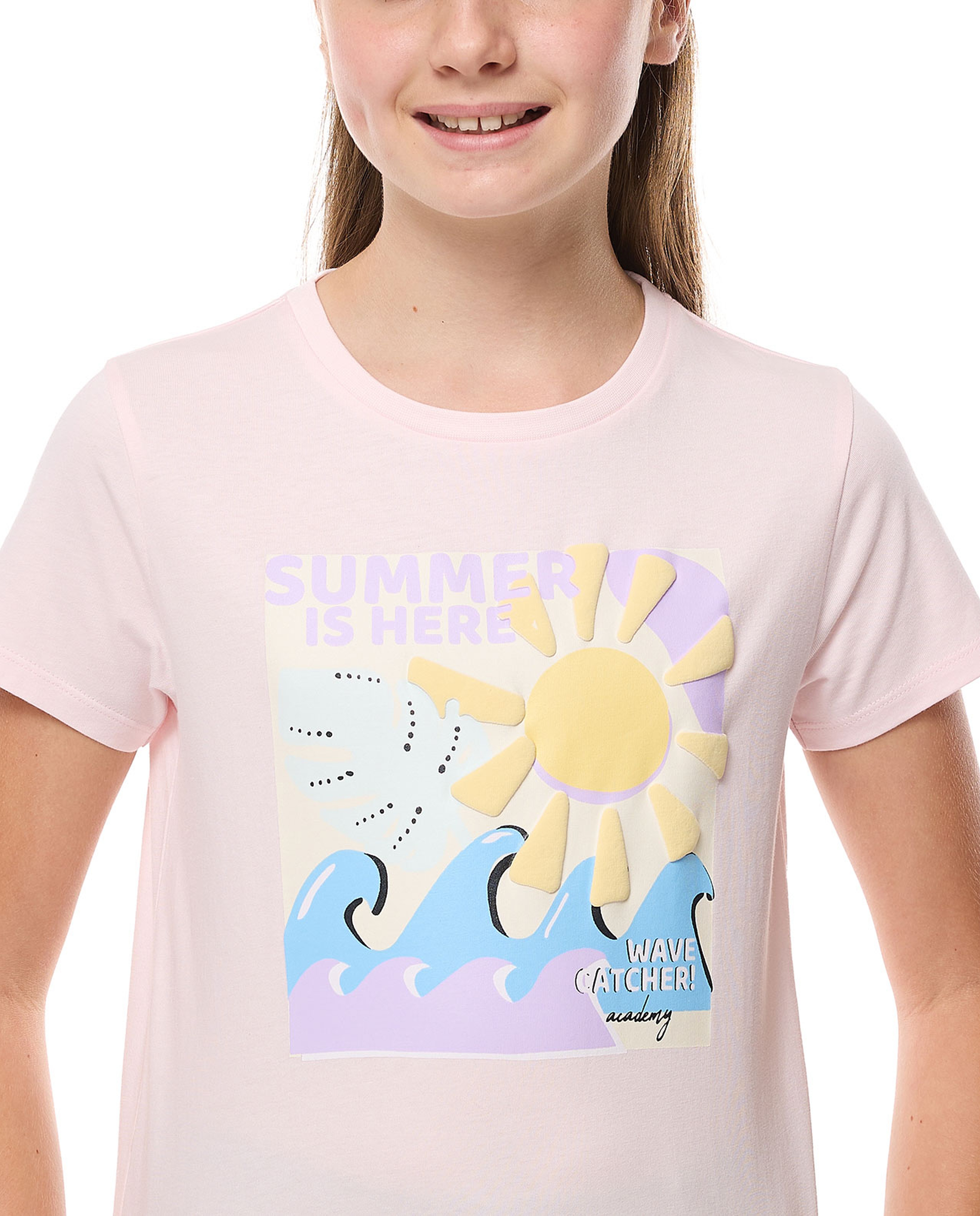 Printed T-Shirt with Crew Neck and Short Sleeves