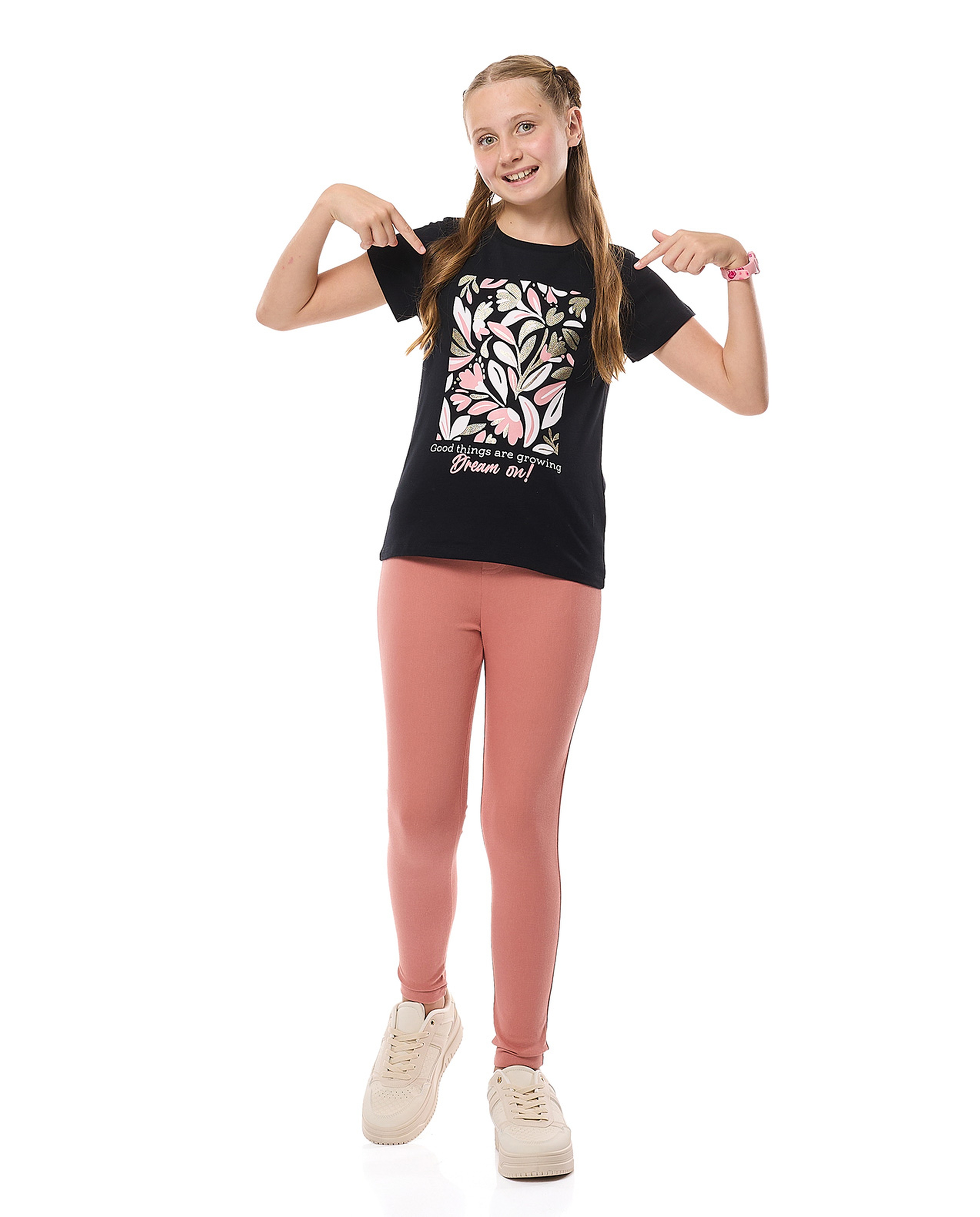 Printed T-Shirt with Crew Neck and Short Sleeves