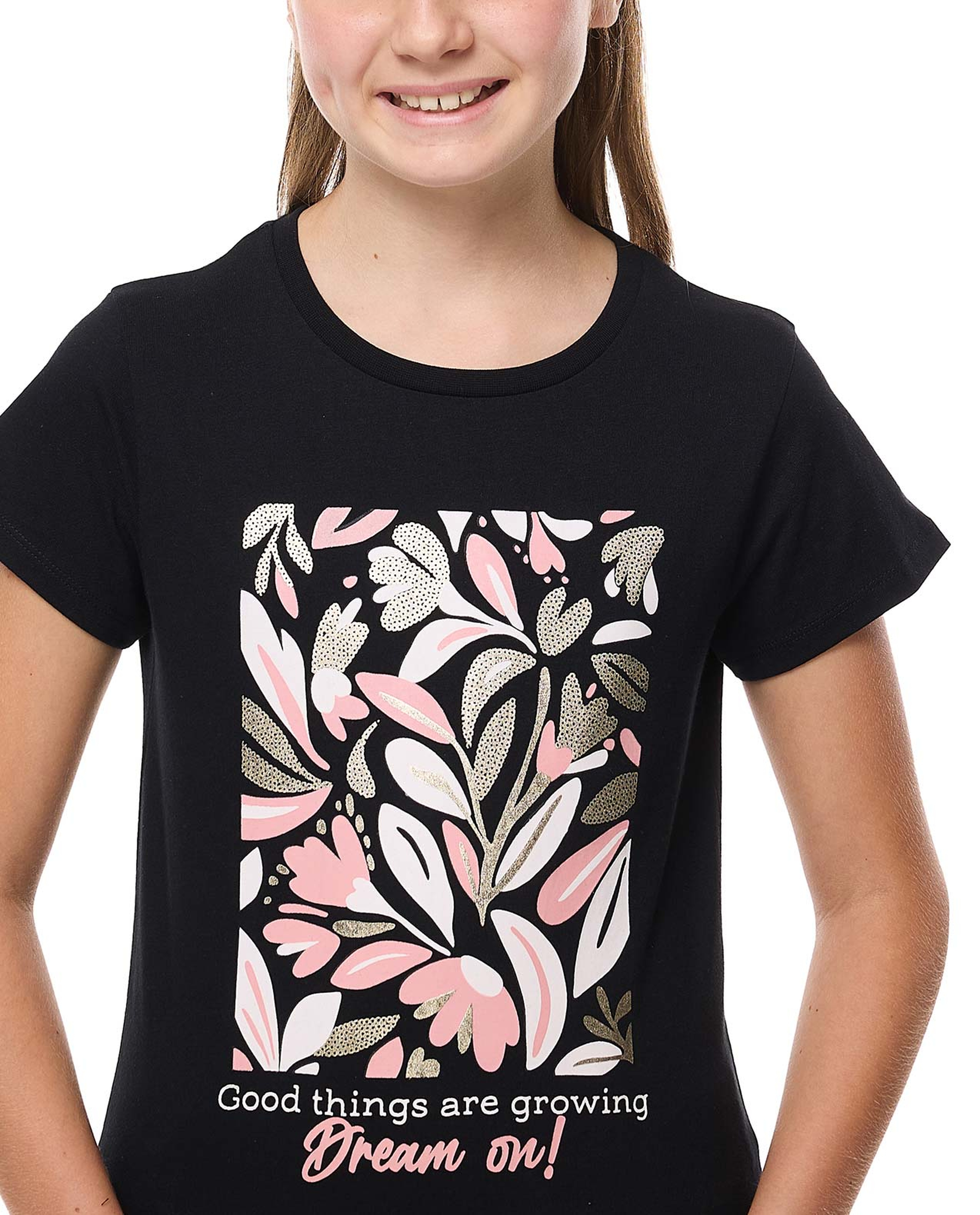 Printed T-Shirt with Crew Neck and Short Sleeves