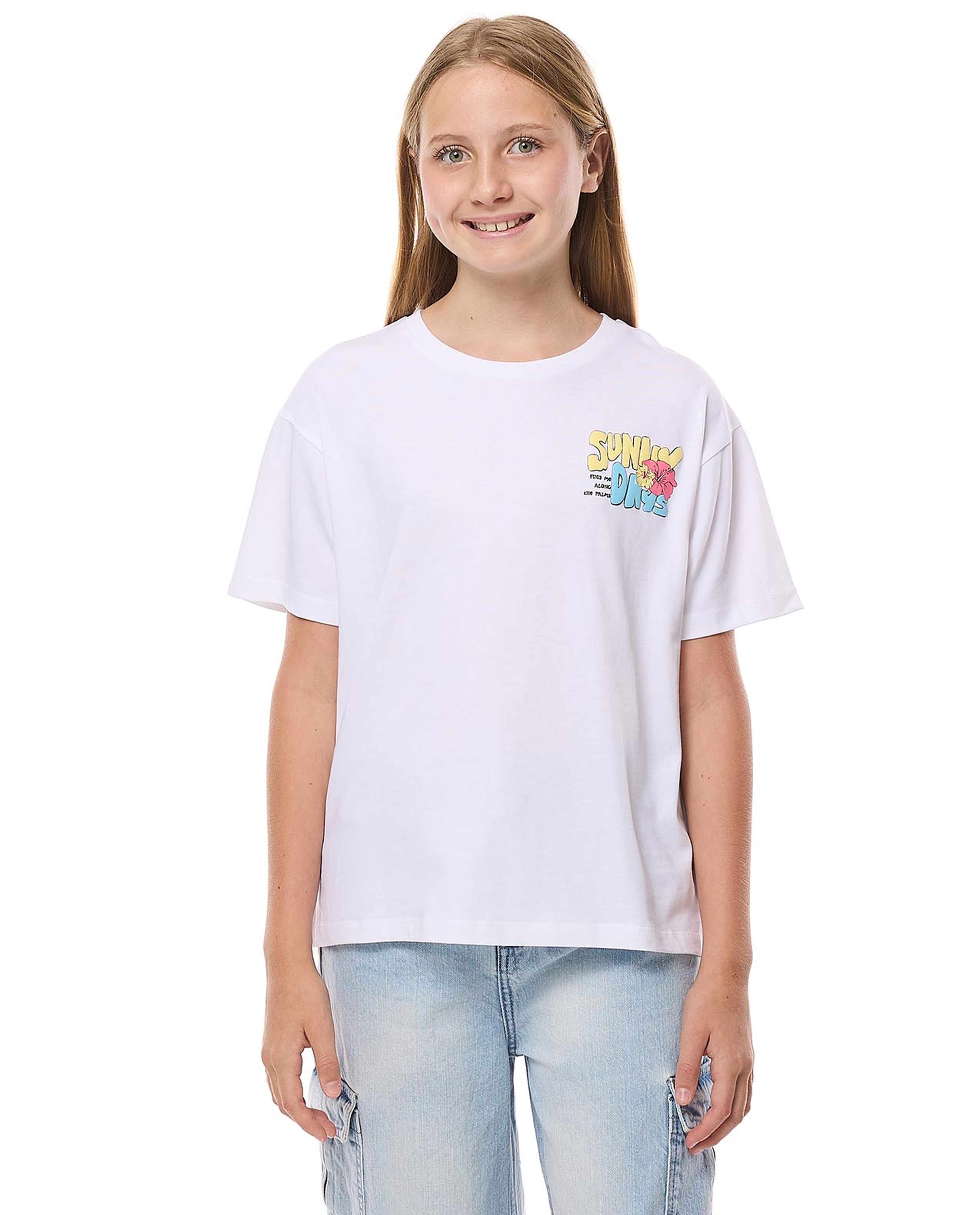 Back Printed T-Shirt with Crew Neck and Short Sleeves