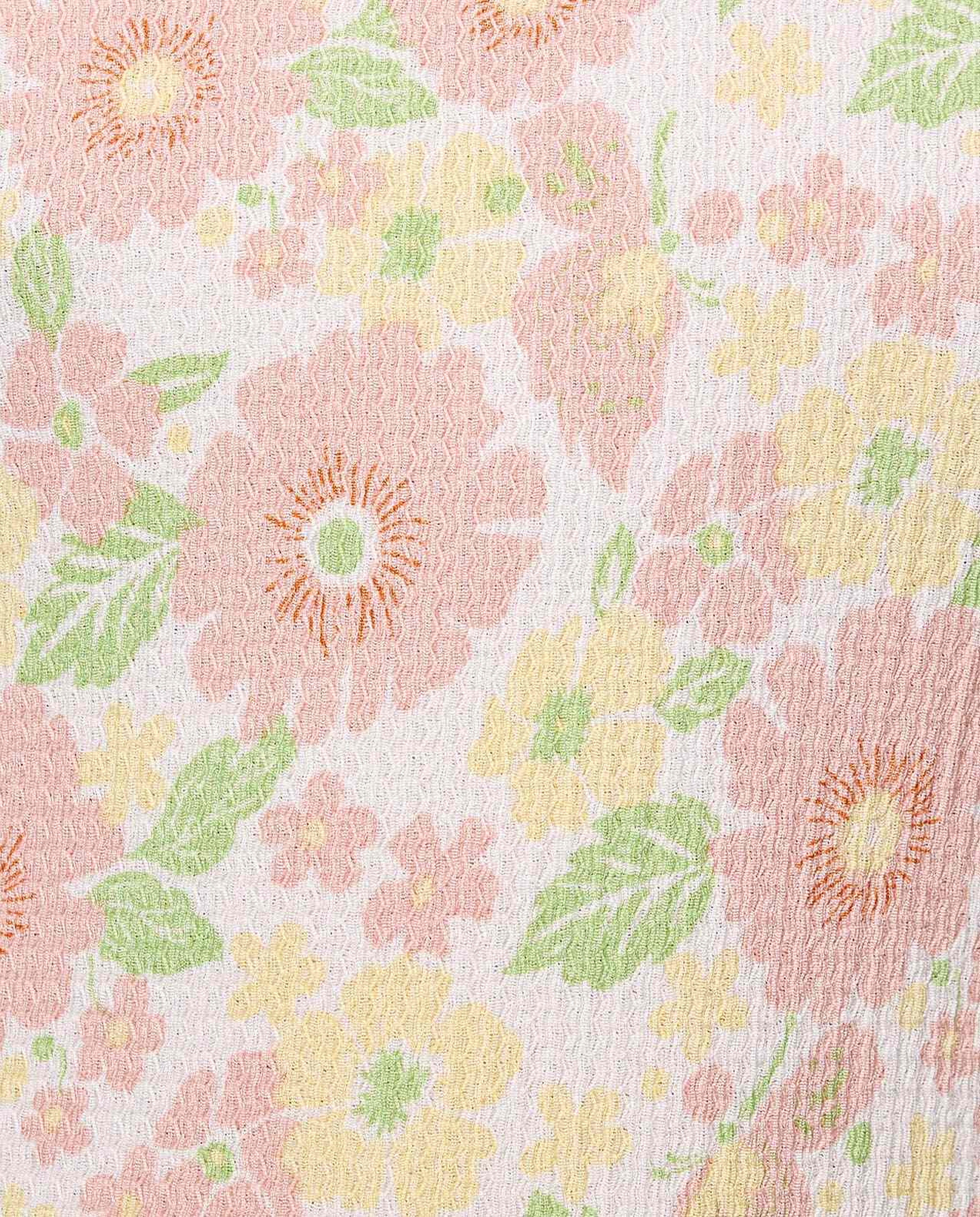 Patterned Tiered Dress with Crew Neck and Short Sleeves