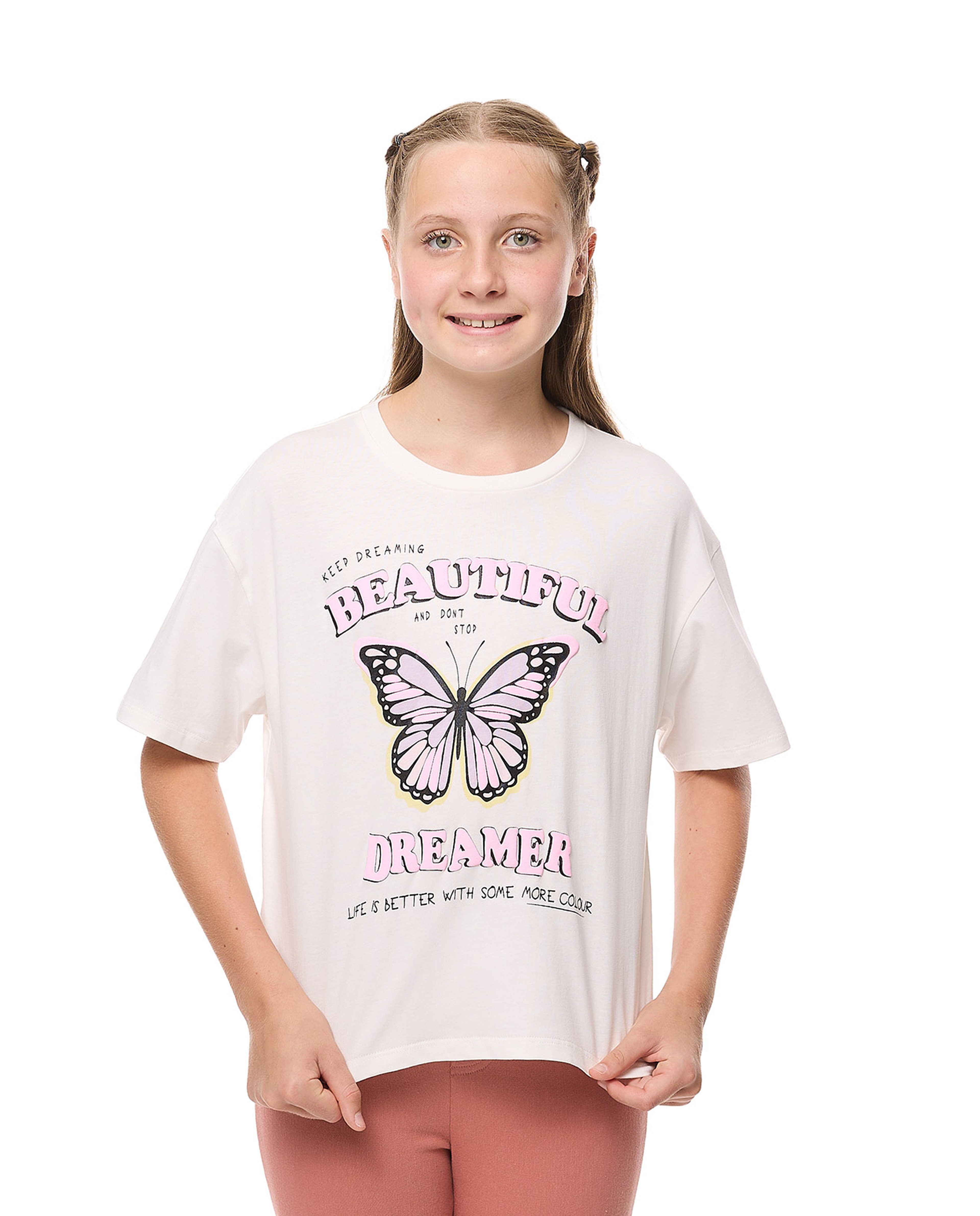 Printed T-Shirt with Crew Neck and Short Sleeves