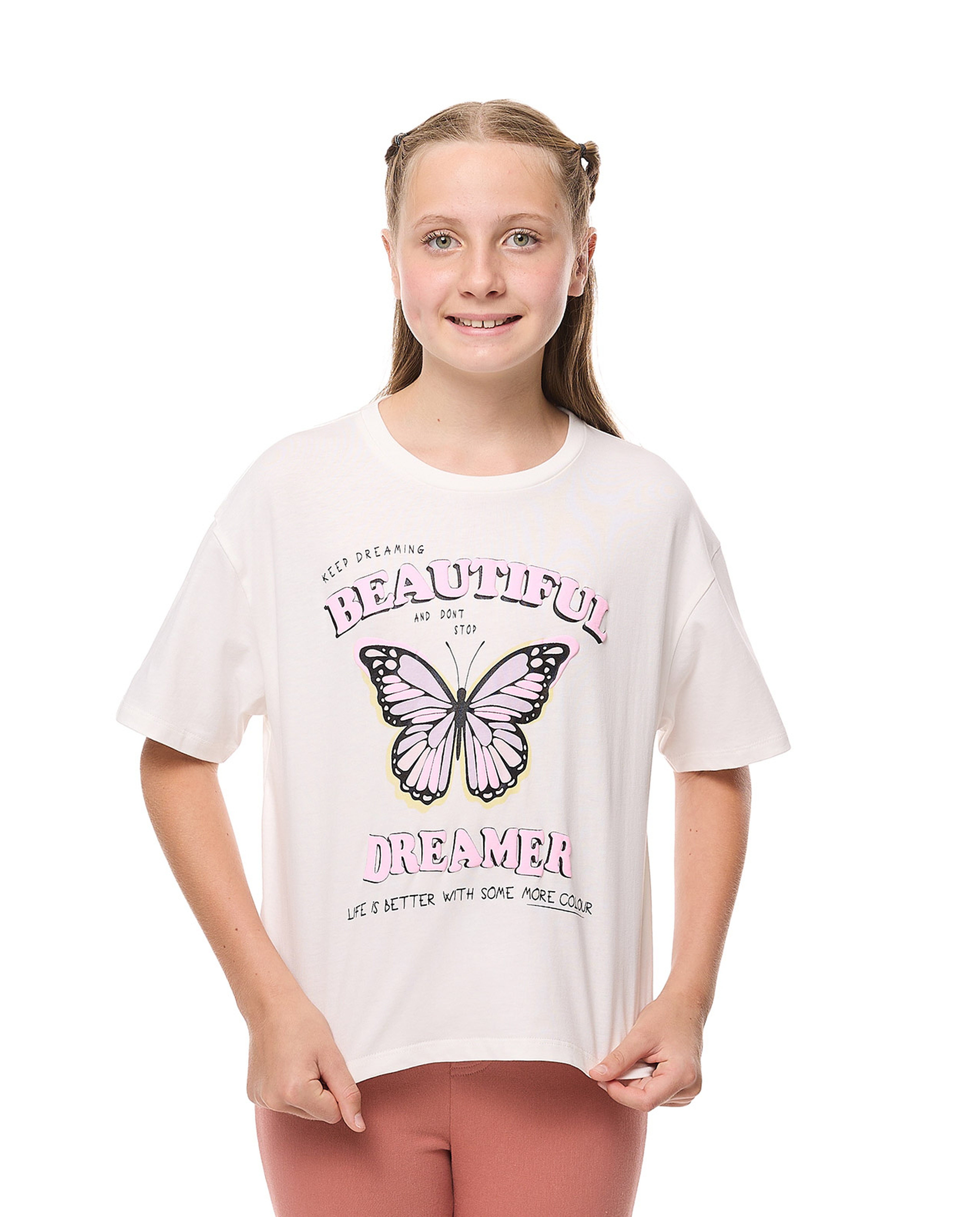 Printed T-Shirt with Crew Neck and Short Sleeves