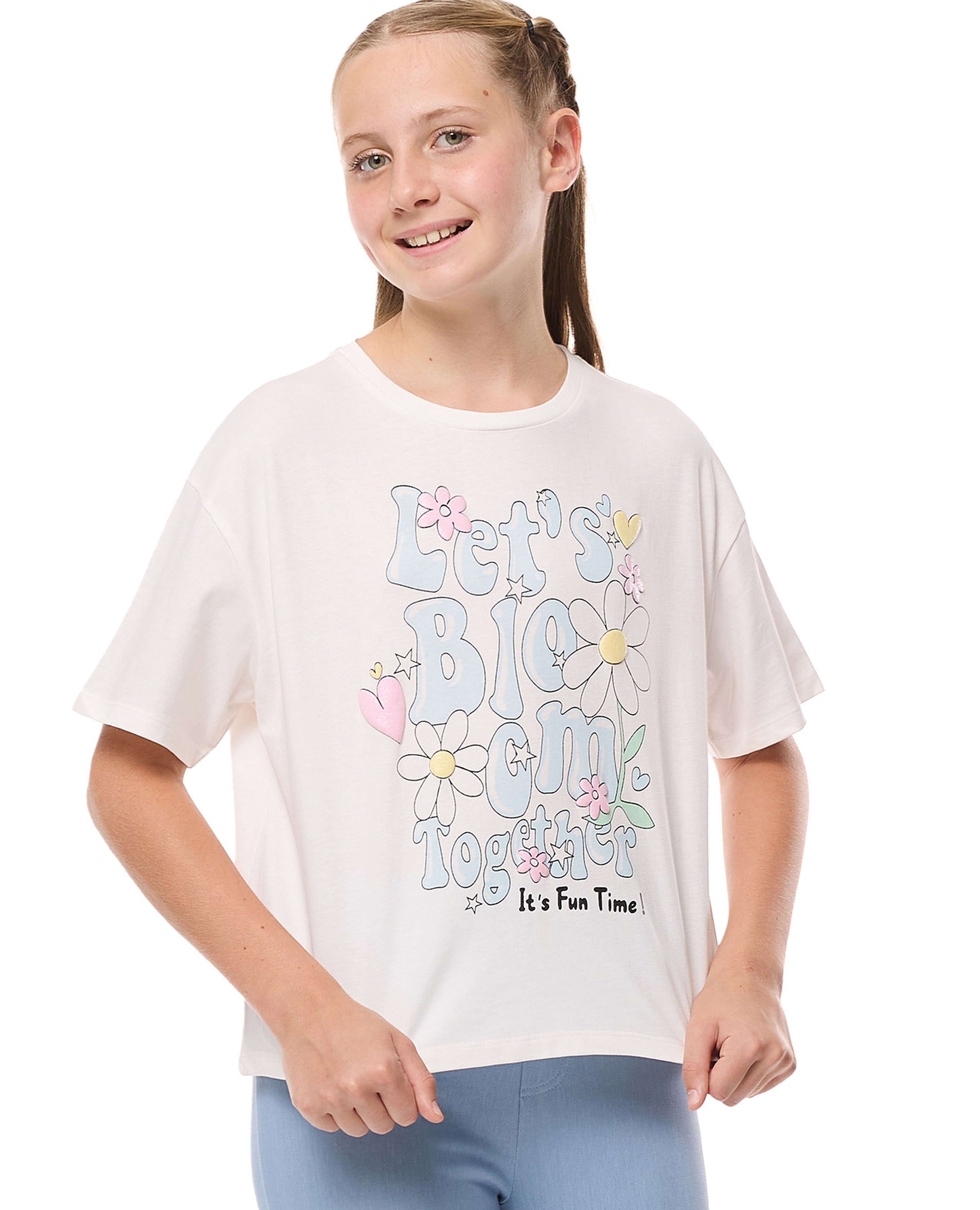 Printed T-Shirt with Crew Neck and Short Sleeves