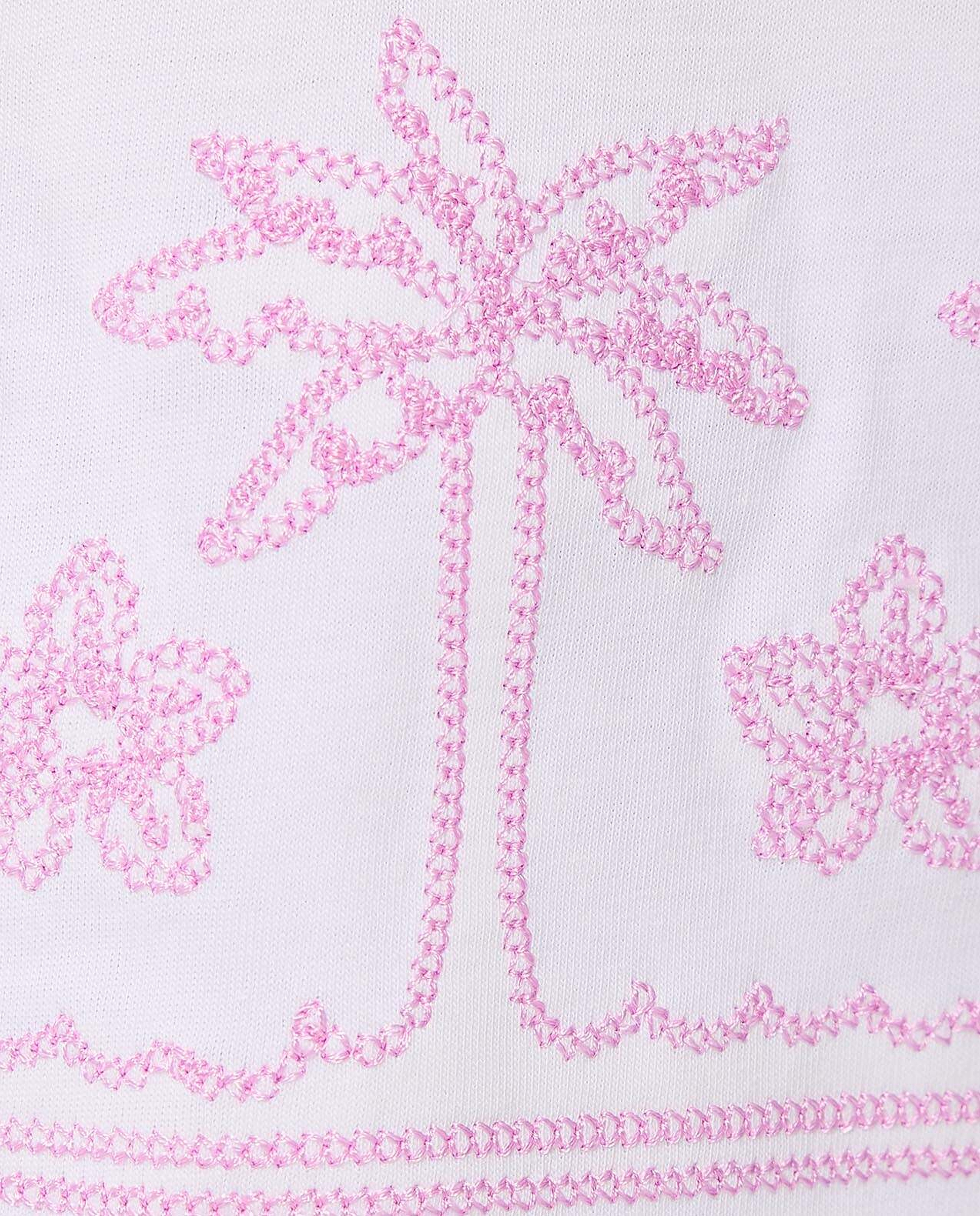 Embroidered T-Shirt with Crew Neck and Short Sleeves